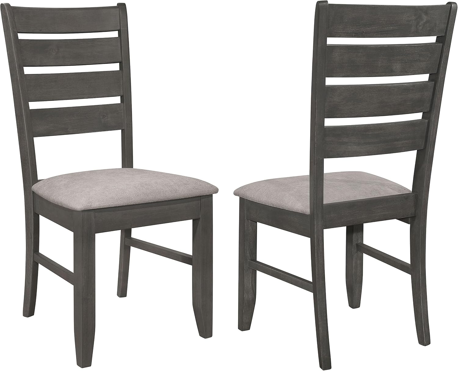 Coaster Home Furnishings Dalila – Silla auxiliar (2 unidades), color gris y gris oscuro