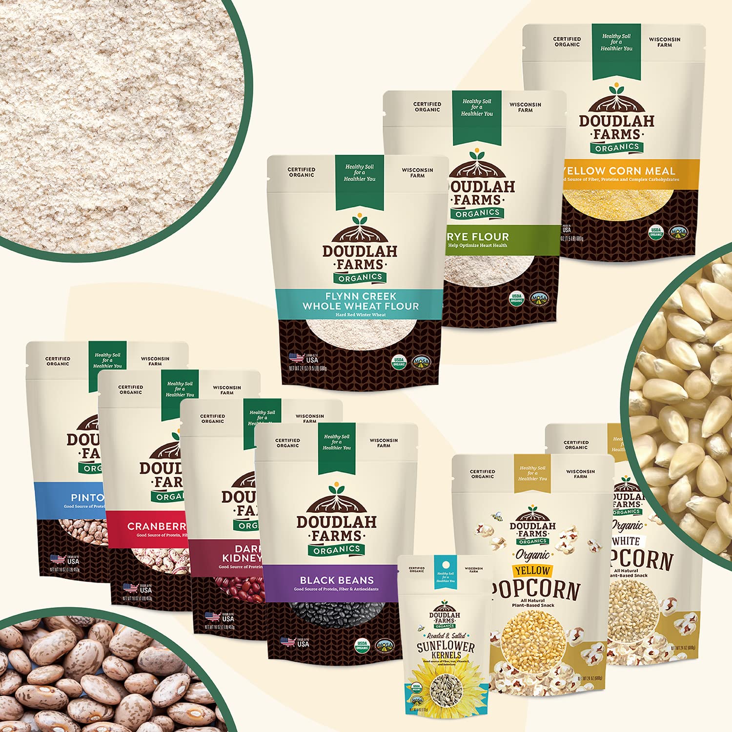 Doudlah Farms – Frijoles orgánicos secos de color rojo oscuro de 25 libras a granel – Cultivados a partir de suelo regenerativo  Veganos, sin OMG,