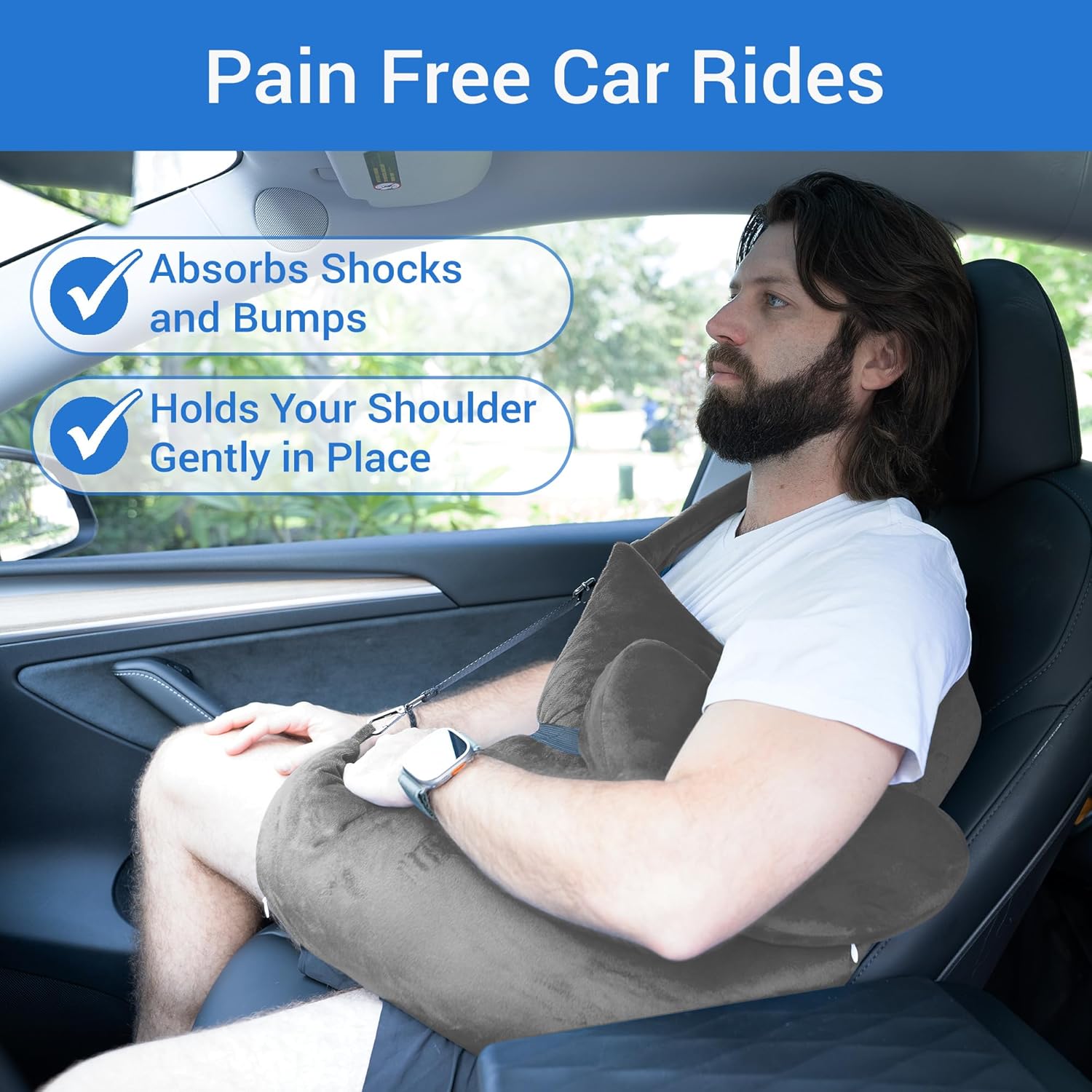 Zomaple Almohada de cirugía de hombro para aliviar el dolor de hombro Almohada de puño giratorio súper suave para comodidad posoperatoria, apoyo y