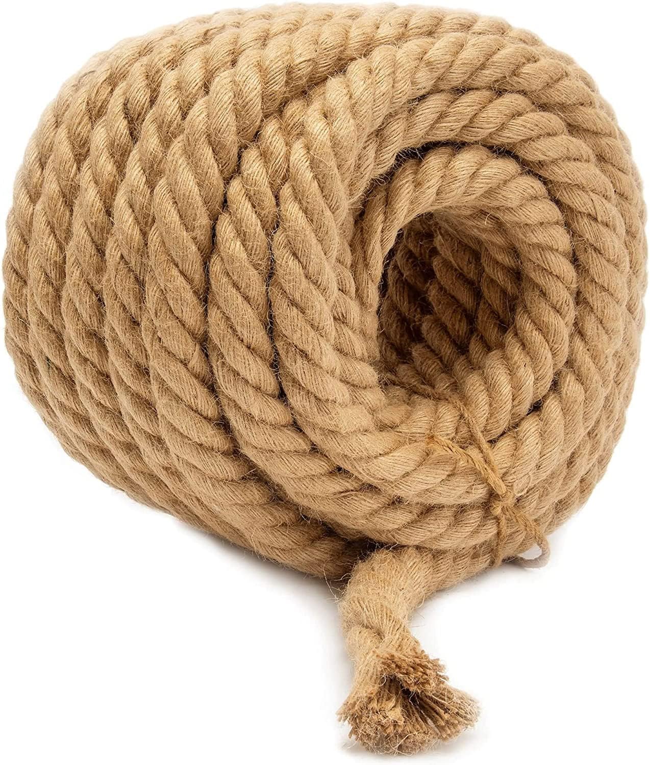RIEMEX Cuerda de yute para jardín para interiores y exteriores, cuerda de manila trenzada para decoración del hogar, manualidades para jardinería,