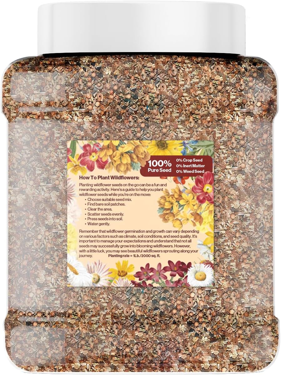 Bulk Regional – Semillas de flores silvestres occidentales, orgánicas, sin OMG, semillas 100% puras, 18 variedades de semillas a granel, más de