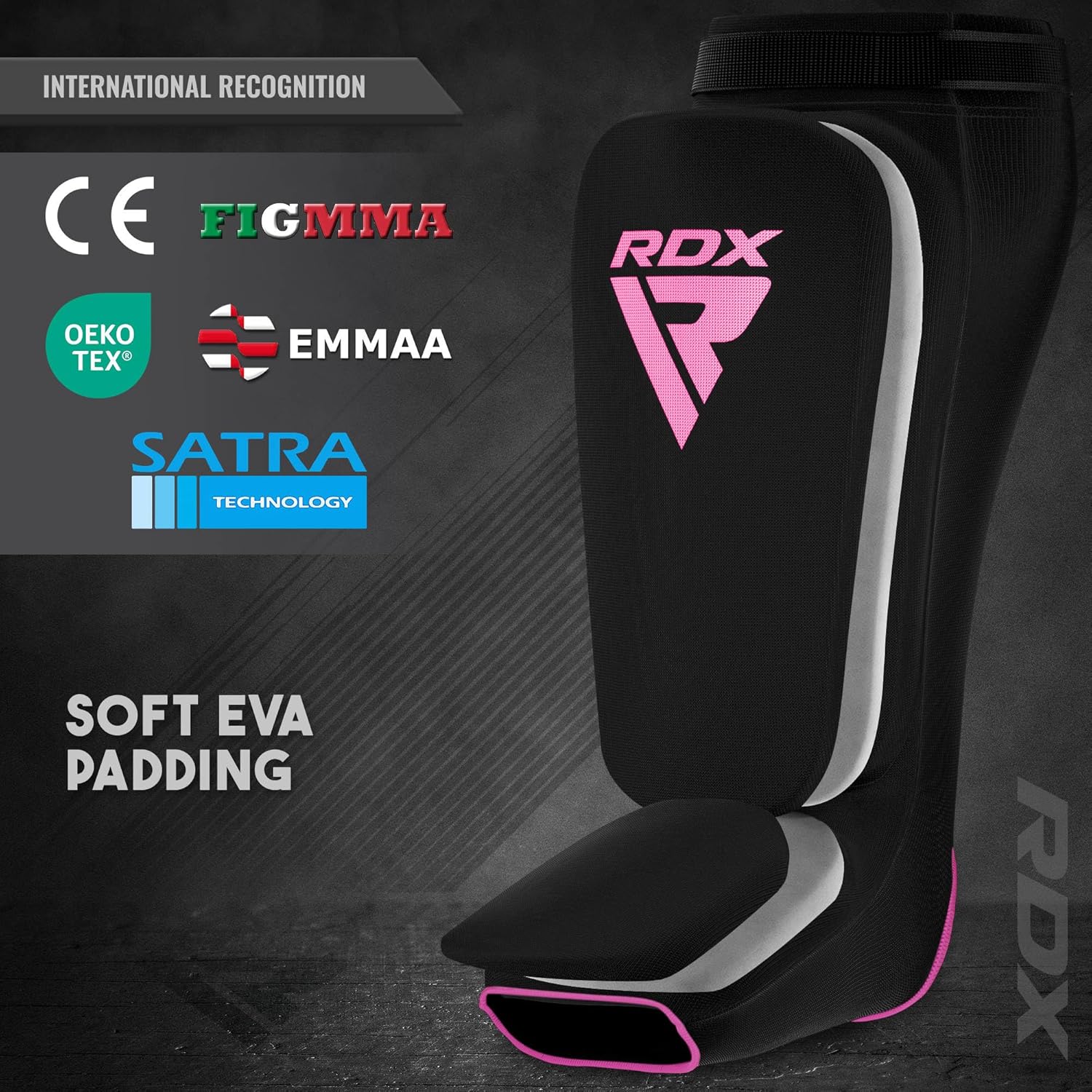 RDX Espinilleras Kickboxing Muay Thai, Aprobado por SATRA, Almohadillas de protección de empeine de pierna MMA, entrenamiento de combate artes