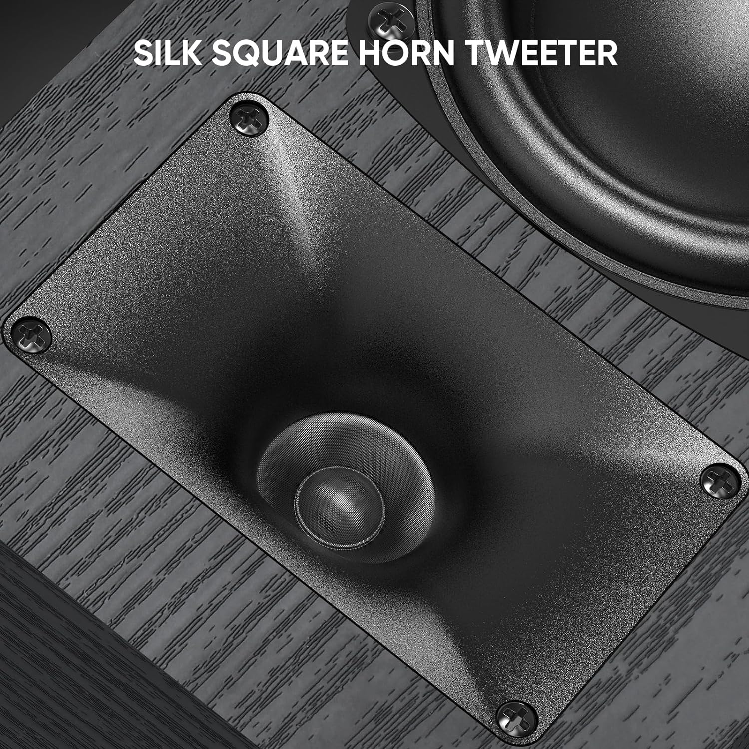 Saiyin Altavoces pasivos para estantería estéreo de escritorio o sonido envolvente de cine en casa, woofer de 3.5 pulgadas con tweeter de bocina,