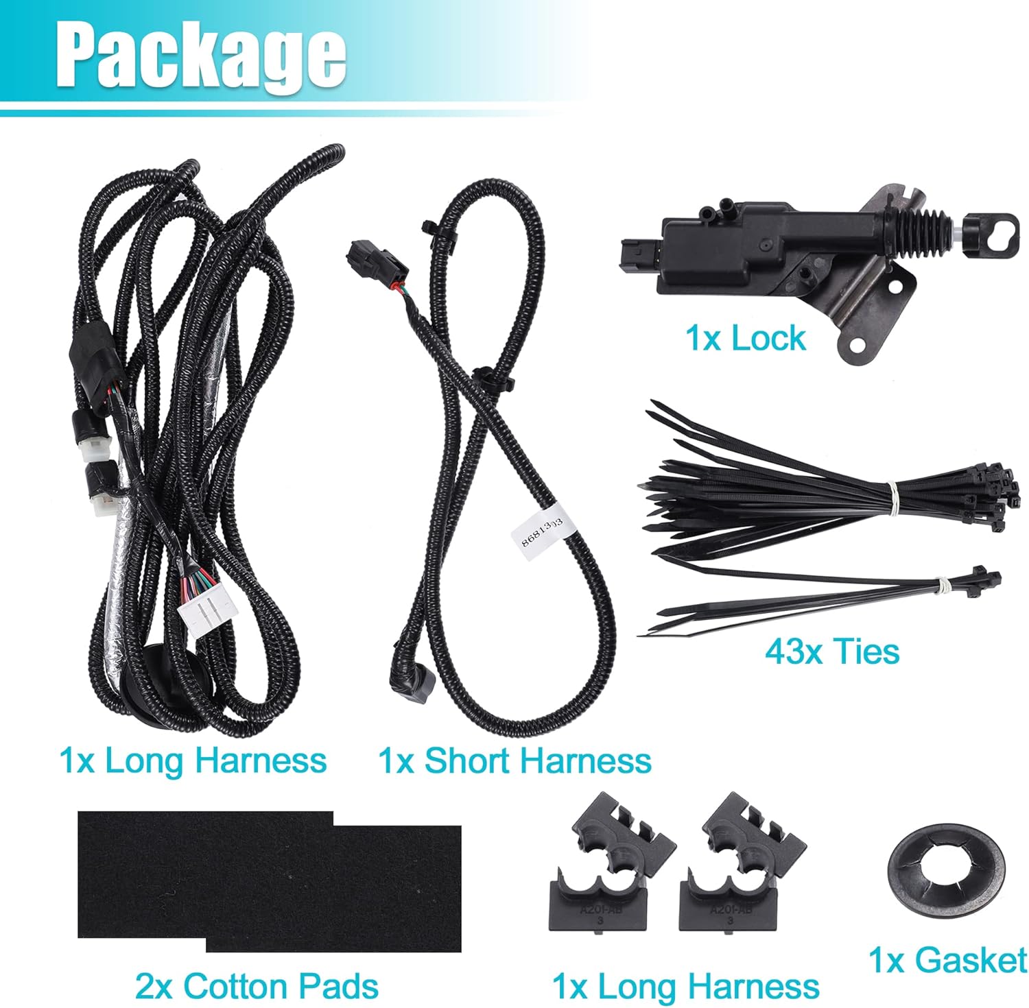 X AUTOHAUX Kit de ensamblaje de bloqueo eléctrico para puerta trasera para Toyota Tundra 2020-2021 5.5 pies 6.5 pies Cerradura de puerta trasera