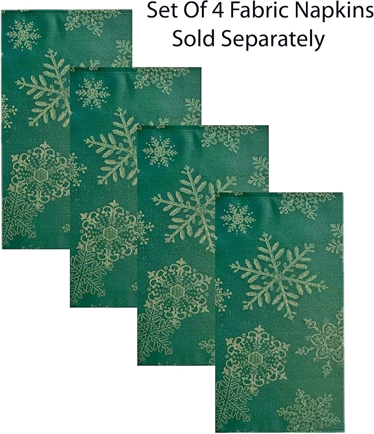 Newbridge Fancy – Mantel navideño de tela resistente a la suciedad, copos de nieve brillantes, lúrex tejido de fácil cuidado, cuadrado de 52 x 52