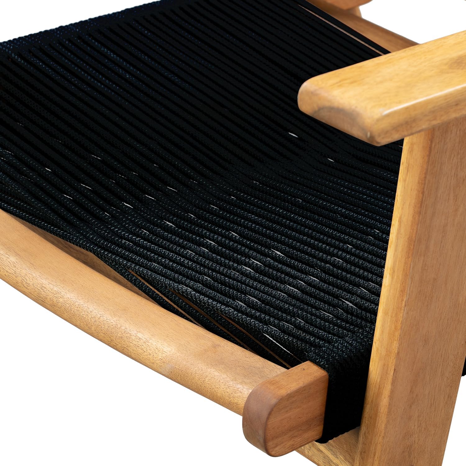 Monarch – Sillón de madera con acabado natural para sala de estar, dormitorio, patio, piscina, estudio, jardín, uso en interiores y exteriores,