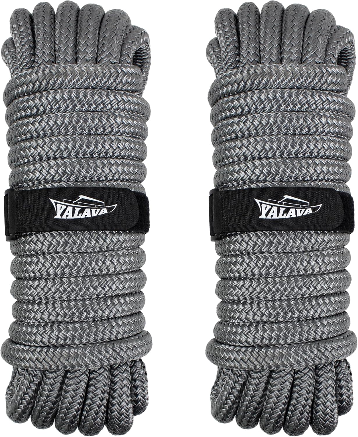 Dock Lines – Líneas de muelle de cuerda de nailon para barcos de doble trenzado, paquete de 2 unidades de 25 y 35 pies, accesorios para barcos