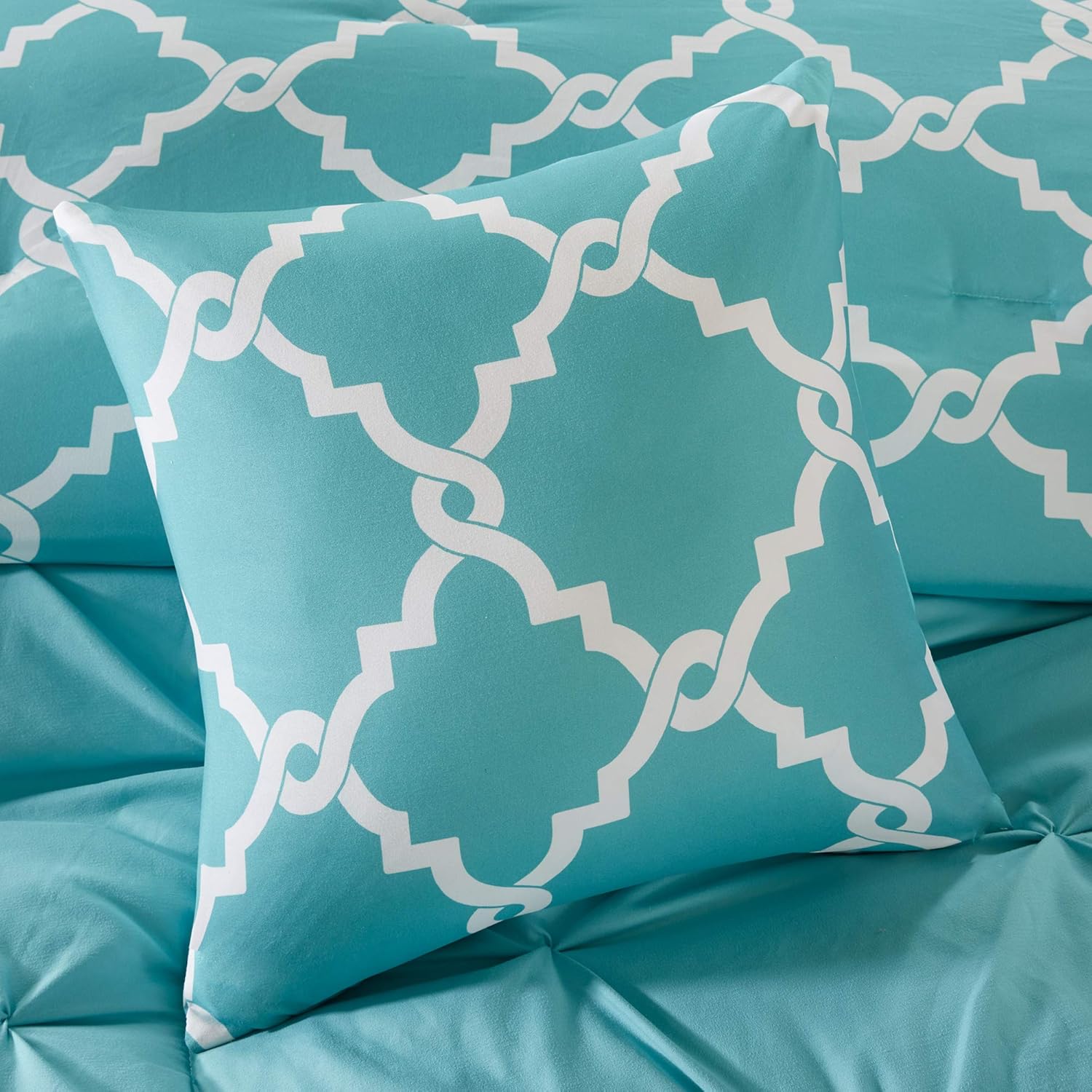 Kasey – Juego de edredón acogedor, diseño de calado, ropa de cama para todas las estaciones con fundas a juego, almohada decorativa, tamaño King