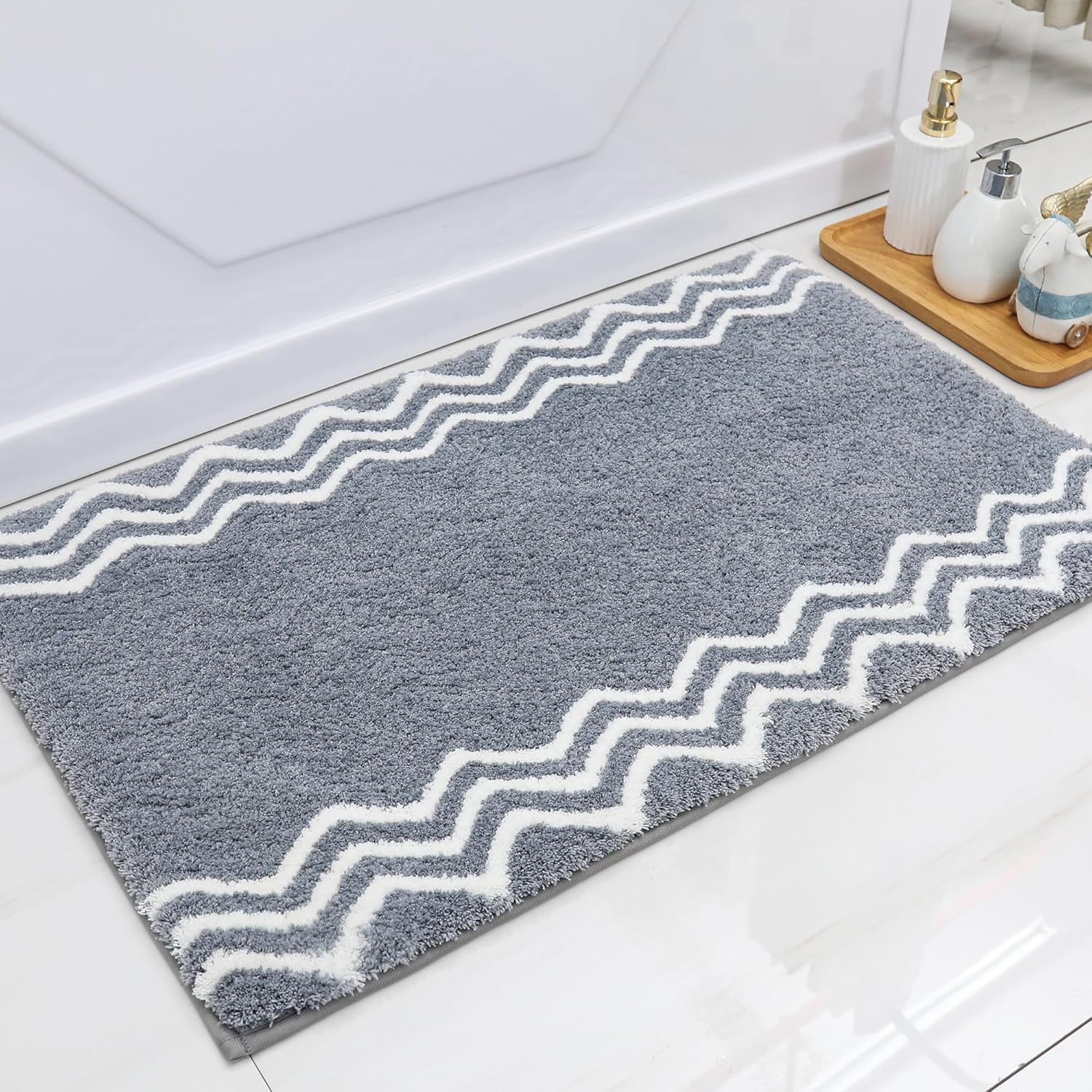 COSY HOMEER Alfombras extra gruesas para el baño, tapetes antideslizantes, felpa suave, 100% poliéster fuerte, tapete para sala de estar,
