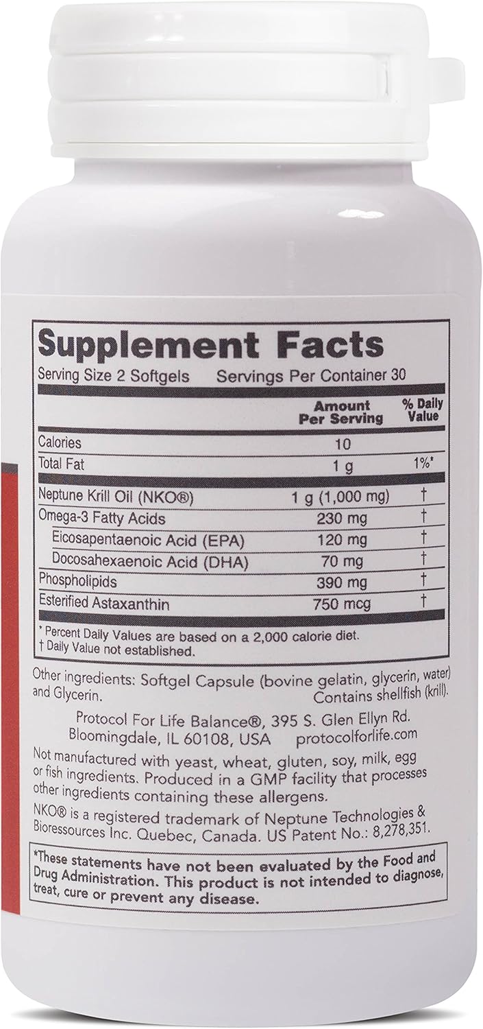 Protocol For Life Balance Aceite de krill de Neptuno, 60 unidades