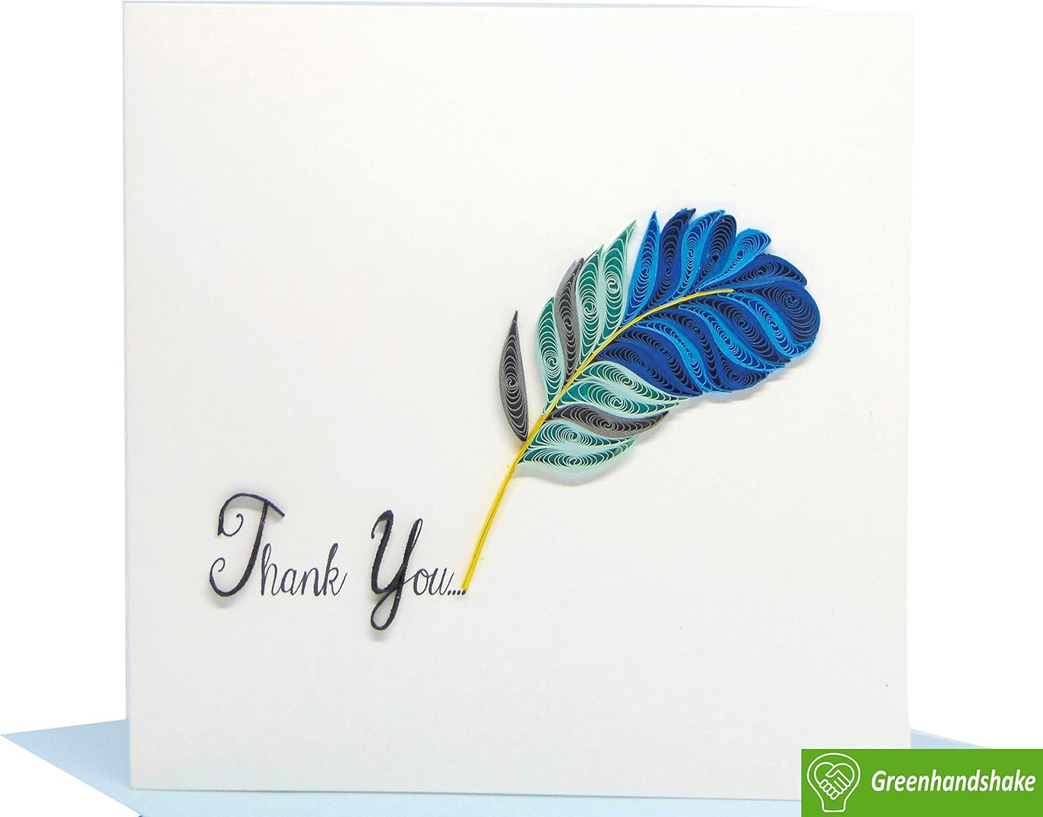 Signature Thank You, Quilling Card 3D – Tarjeta de felicitación única dedicada hecha a mano, tarjeta de felicitación de diseño para cumpleaños, día