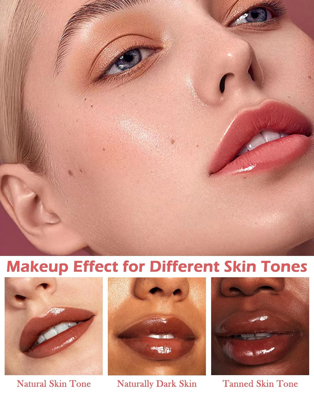Aceite hidratante para labios, 6 colores tintados, brillo de aceite de labios, nutritivo rosa y rojo, brillante para el cuidado de los labios,