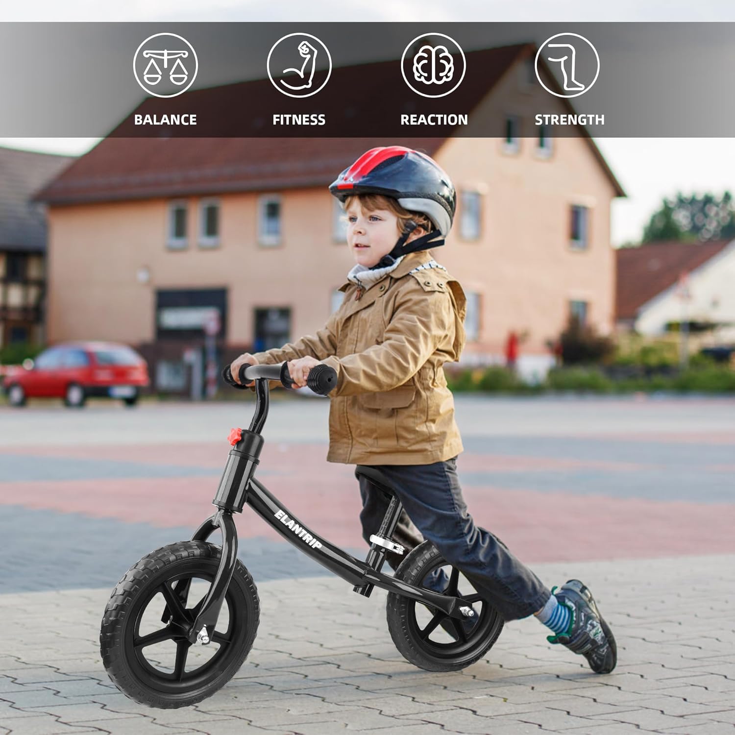 Elantrip Bicicleta de equilibrio para niños, juguetes de regalo de cumpleaños para niños y niñas de 1 a 3 años, bicicletas sin pedales para niños
