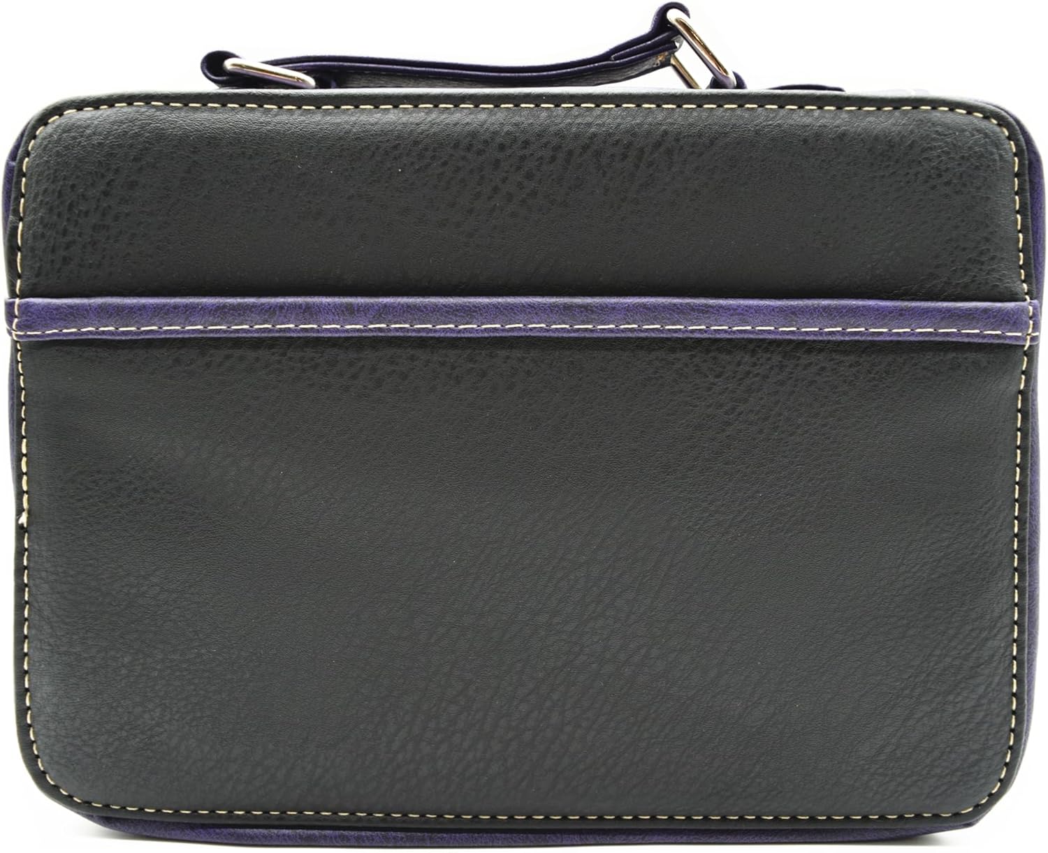 Funda de transporte con versículo bordado de las Escrituras occidentales para mujer, con correa extra, bolso cruzado (morado)