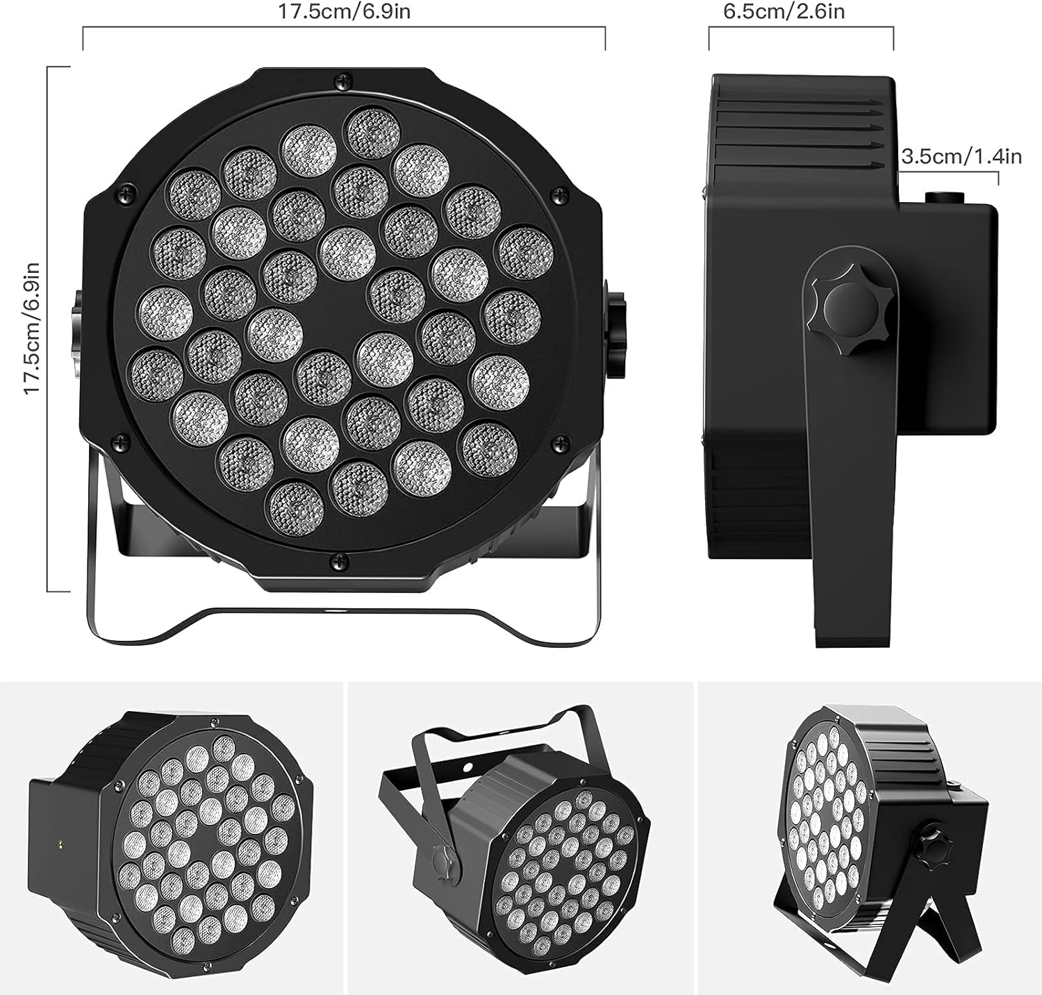 UKing – Luces de escenario, 20 paquetes de 36 LED RGB LED Par, luces de fiesta de DJ de 7 canales con control remoto y controlador DMX activadas por