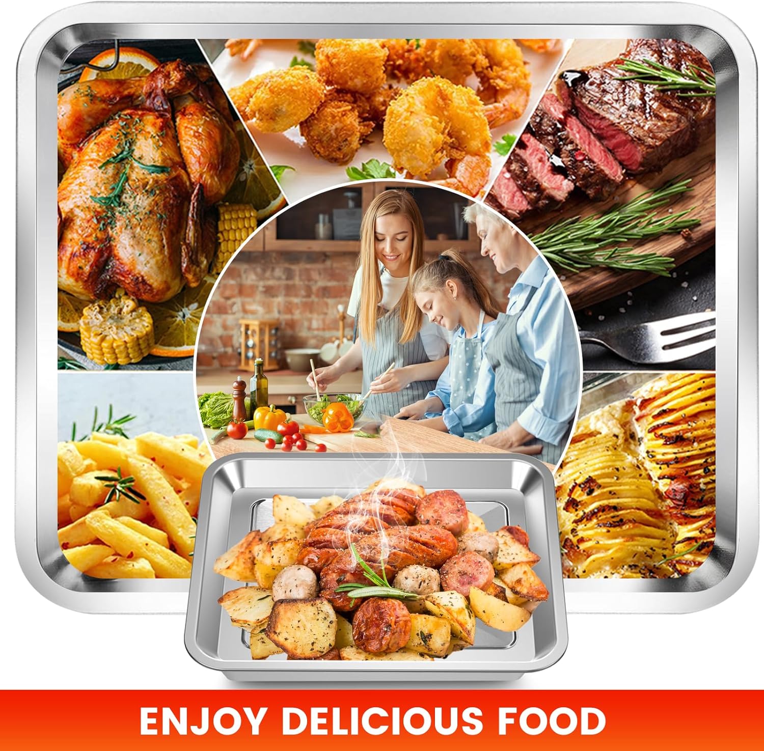 Bandeja de repuesto para freidora de aire Cuisinart TOA-26 TOA-28, horno de convección para freidora de aire, 10.7 x 9.8 pulgadas, malla