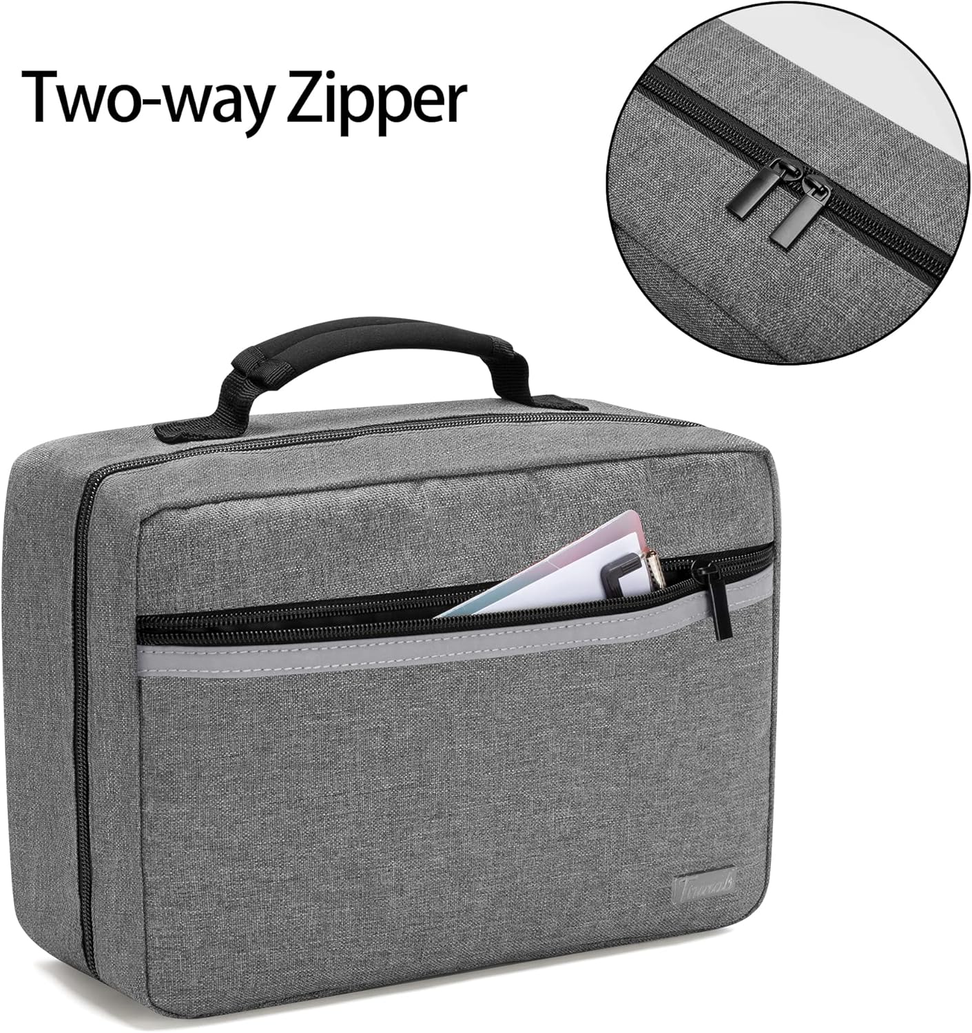 Trunab Bolsa de primeros auxilios portátil vacía, bolsa de suministros médicos con 2 solapas interiores, bolsa de trauma de emergencia para