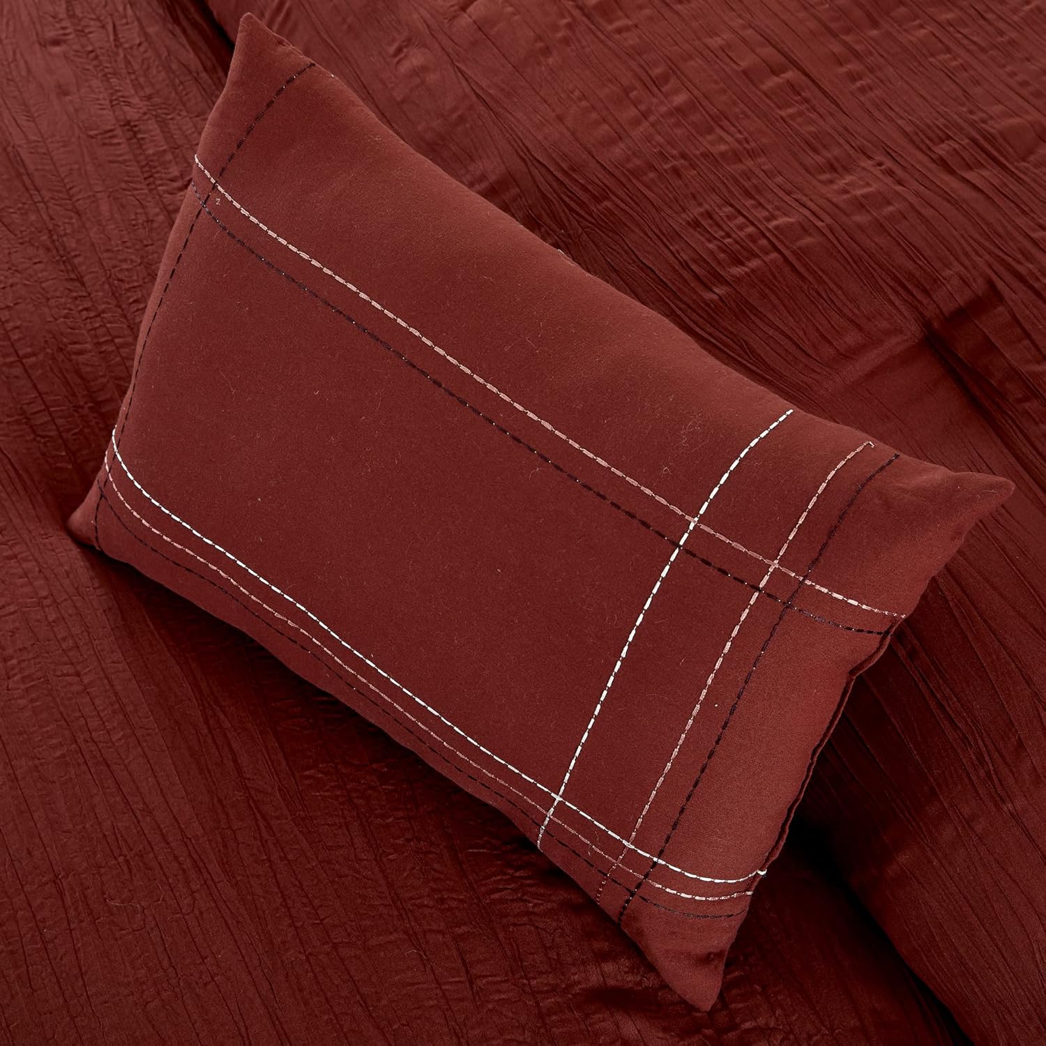 Modern Threads – Juego de edredón de 5 piezas Reese Collection – Juego de cama reversible y elegante – Incluye edredón, fundas de almohada y