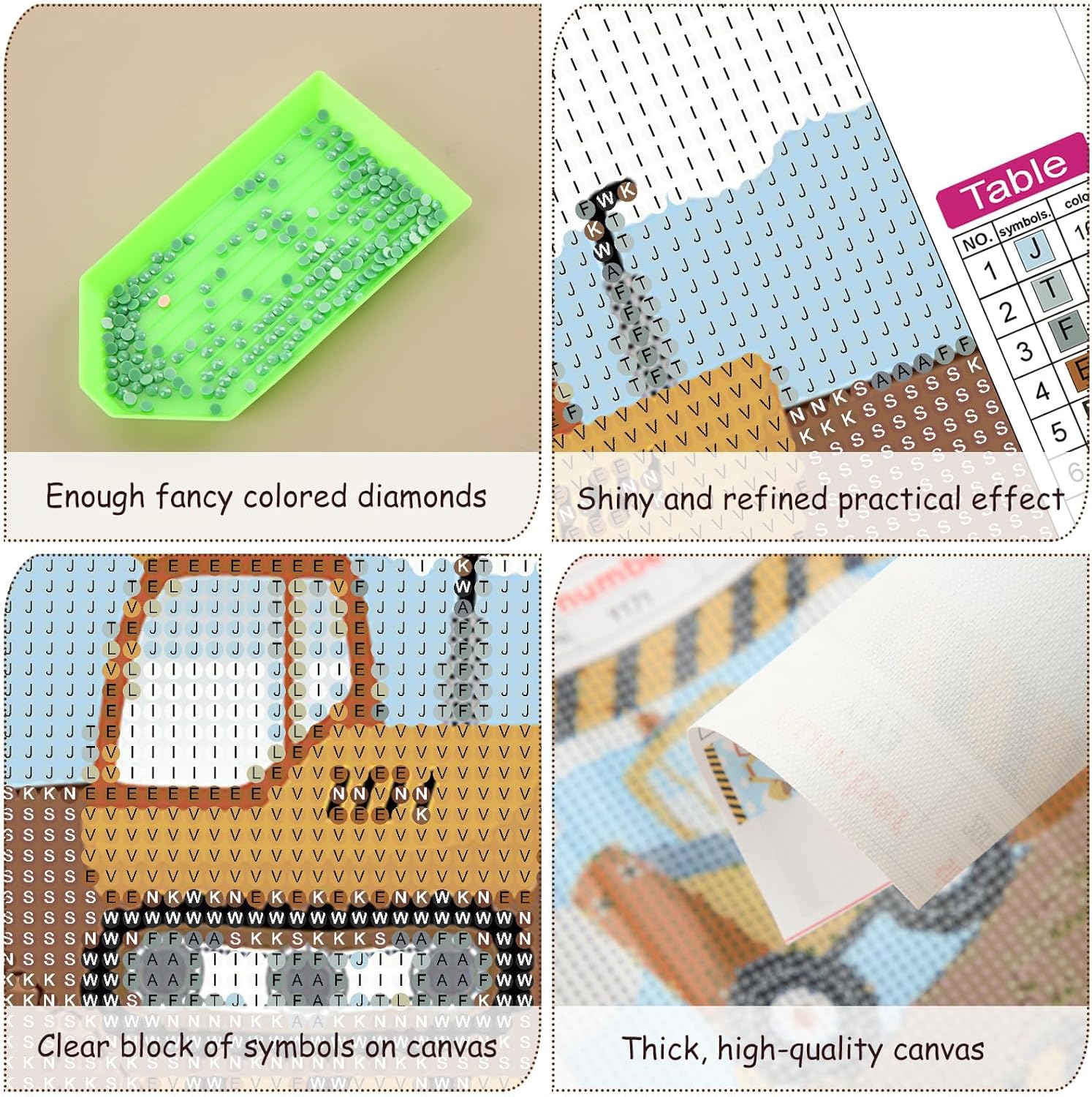 Gueevin Kits de pintura de diamante de 6 piezas para niños de 7.8 pulgadas, imágenes de pintura de diamantes 5D, manualidades, decoración de pared,