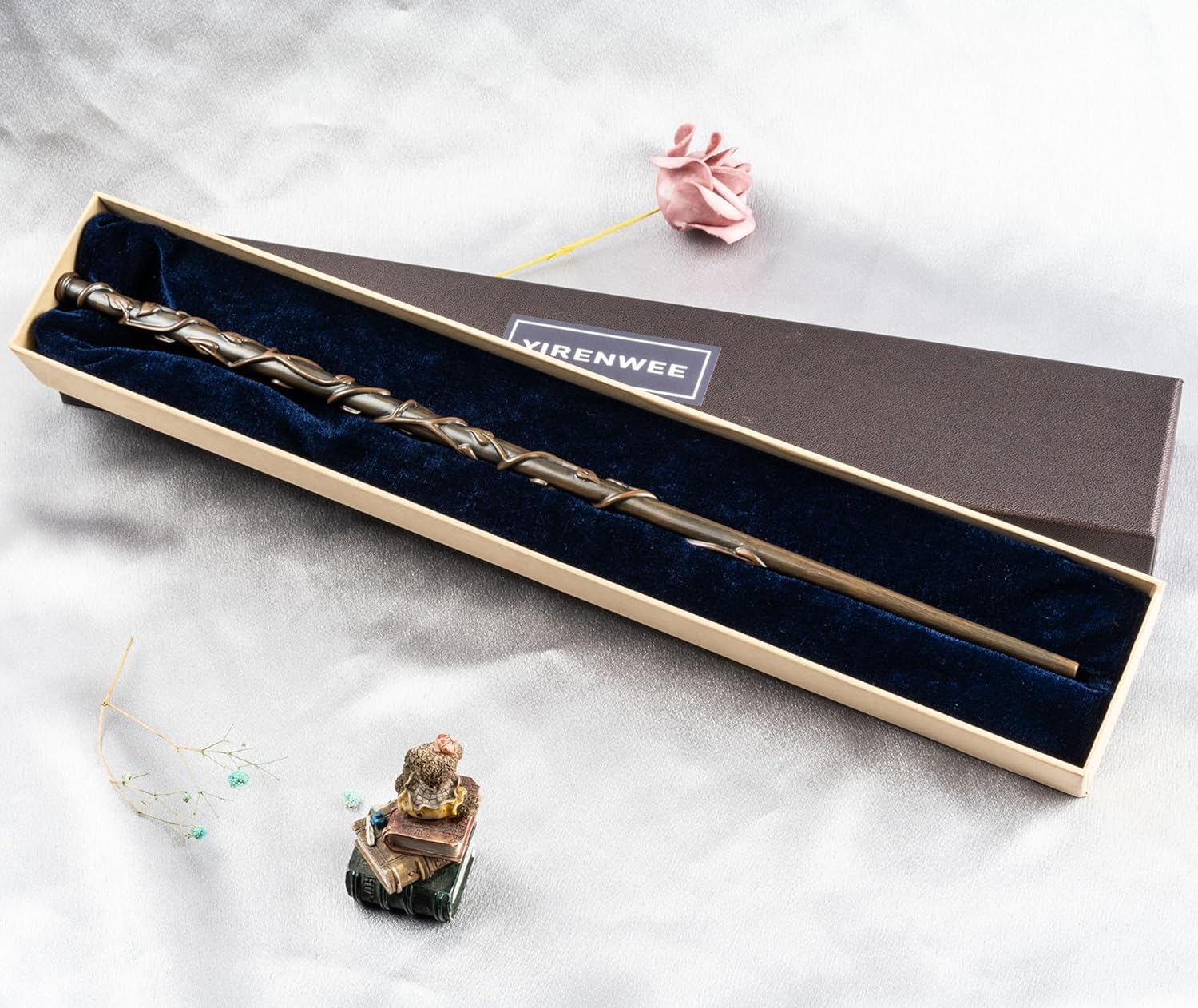 Varita mágica Hermione, hecha a mano con núcleo de acero de resina como accesorios de rendimiento y regalos (Hermione)