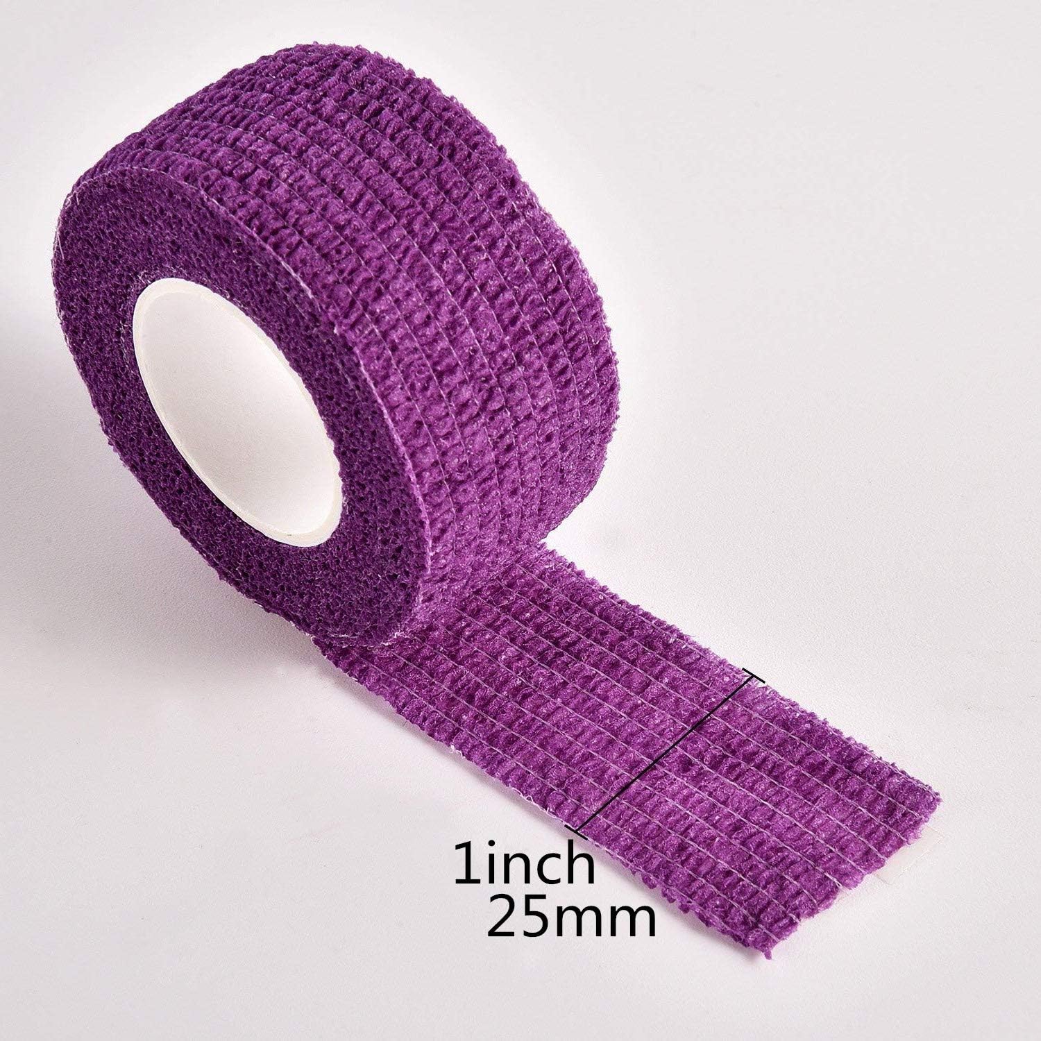sansheng Paquete de 12 vendajes cohesivos autoadherentes, cinta atlética para muñeca, tobillo, mano, etc. (12 colores, 1 pulgada x 5 yardas)