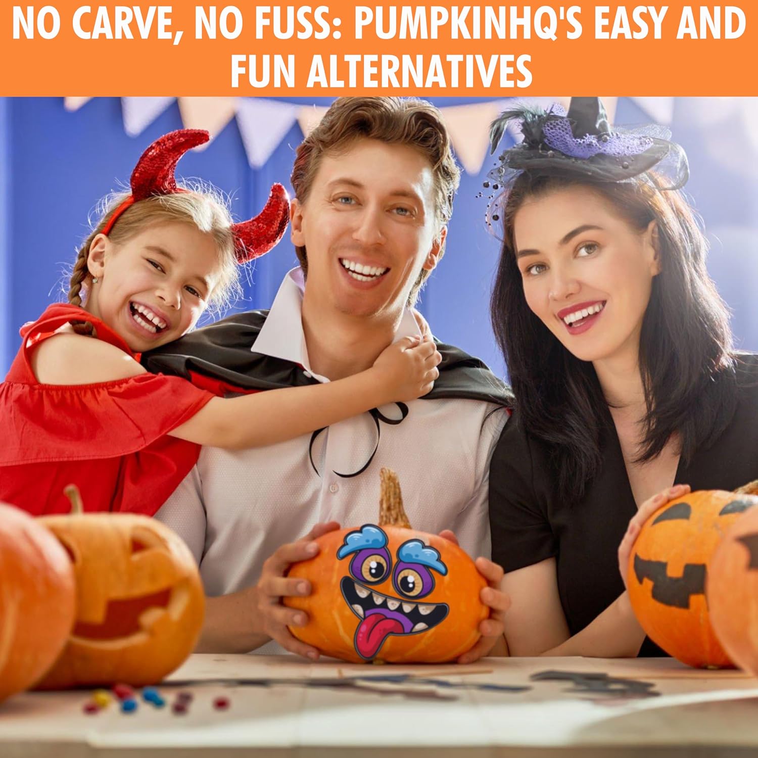Calcomanías de calabaza de Halloween para niños, 30 calcomanías de vinilo de cara de calabaza para niños, calcomanías vibrantes que no se repiten