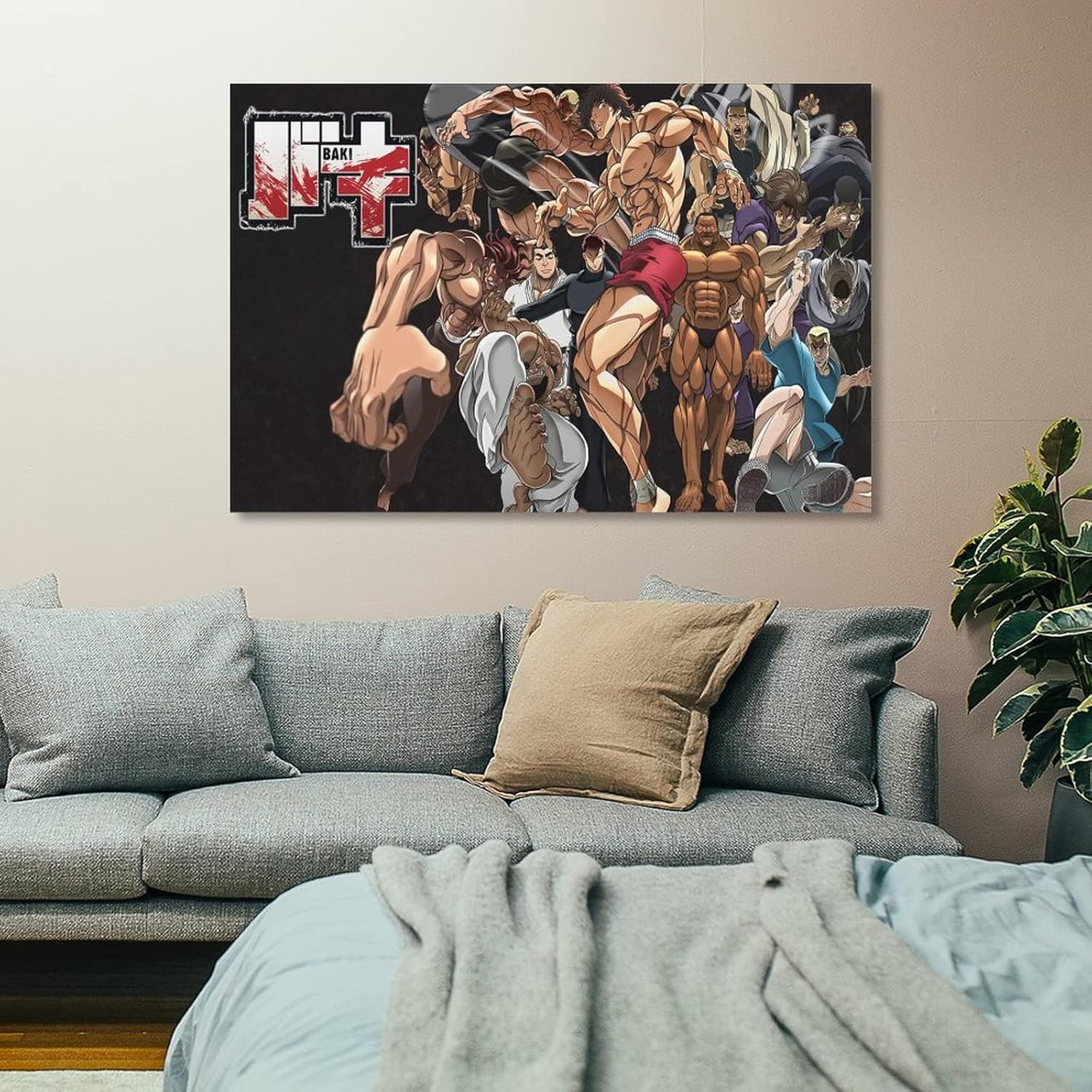 Baki Hanma – Póster de anime para habitación de niños, pósteres geniales para pared, lienzo, decoración de pared, decoración del hogar, decoración
