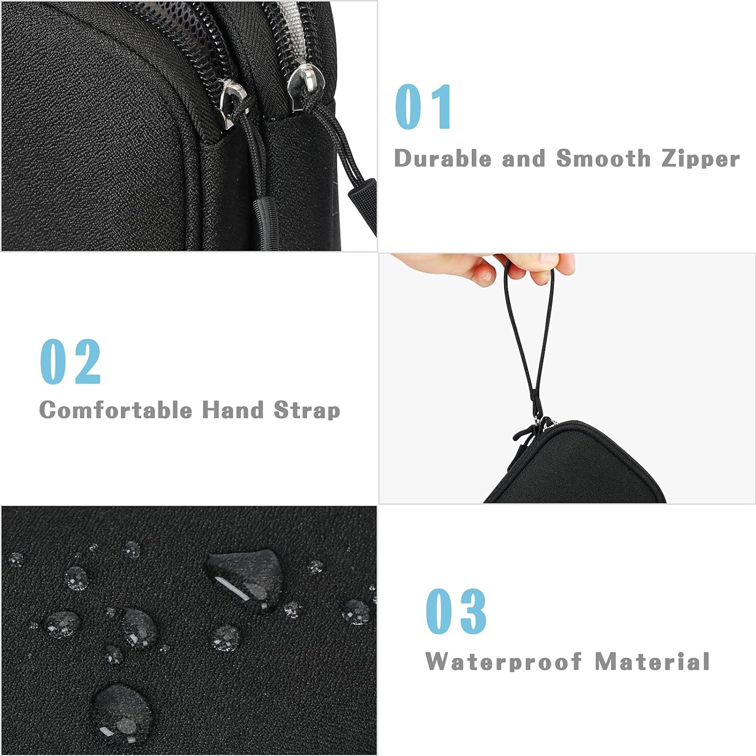 FYY Organizador electrónico, organizador de cables de viaje, bolsa de transporte para accesorios electrónicos, portátil, impermeable, doble capa,