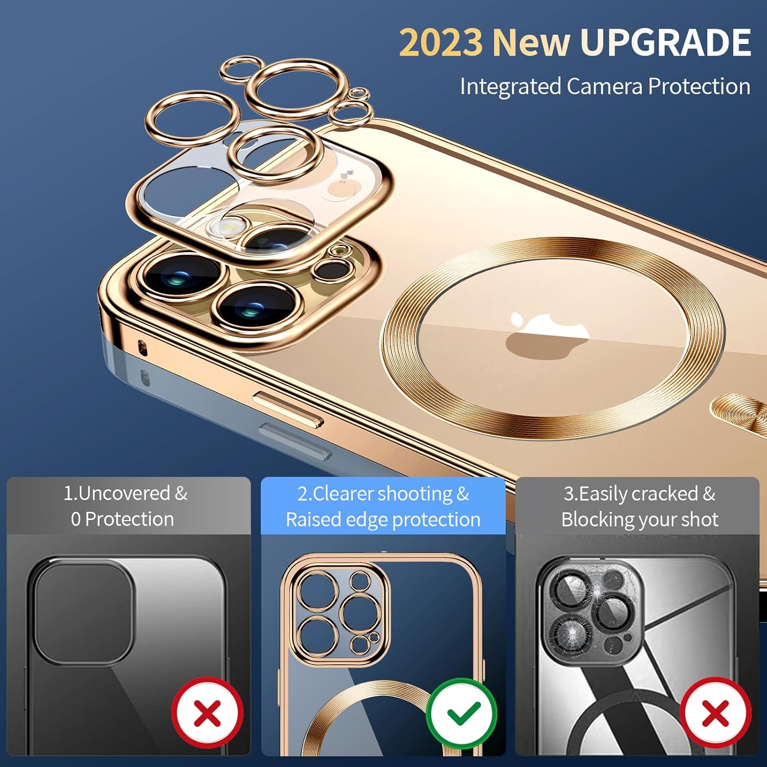 Funda magnética de privacidad con anillo de metal CD y bloqueo automático desplegable para iPhone 12 Pro Max compatible con MagSafe Protección de