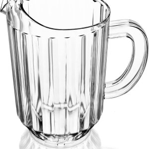 New Star Foodservice 46106 Jarra de agua de plástico de policarbonato de grado restaurante, 60 onzas, transparente New Star Foodservice 46106 Jarra de agua de plástico de policarbonato de grado restaurante, 60 onzas, transparente