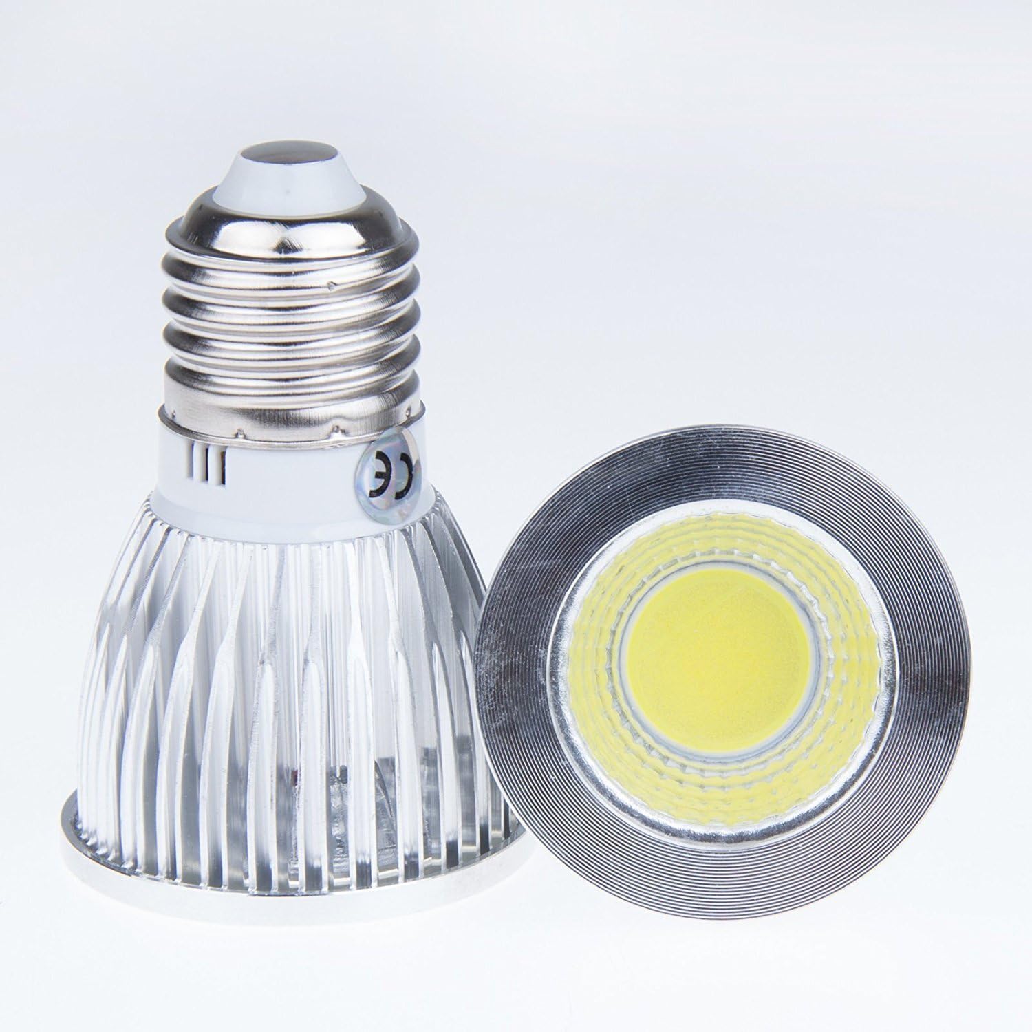 CTKcom Bombilla LED COB HR16 de 5 vatios (paquete de 4)  Bombilla LED Downlight de 60 grados, 6000 K luz blanca diurna, 50 W bombillas halógenas