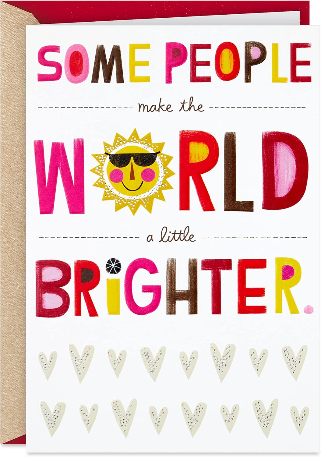 Hallmark Tarjeta desplegable para el día de San Valentín (Make the World Brighter)