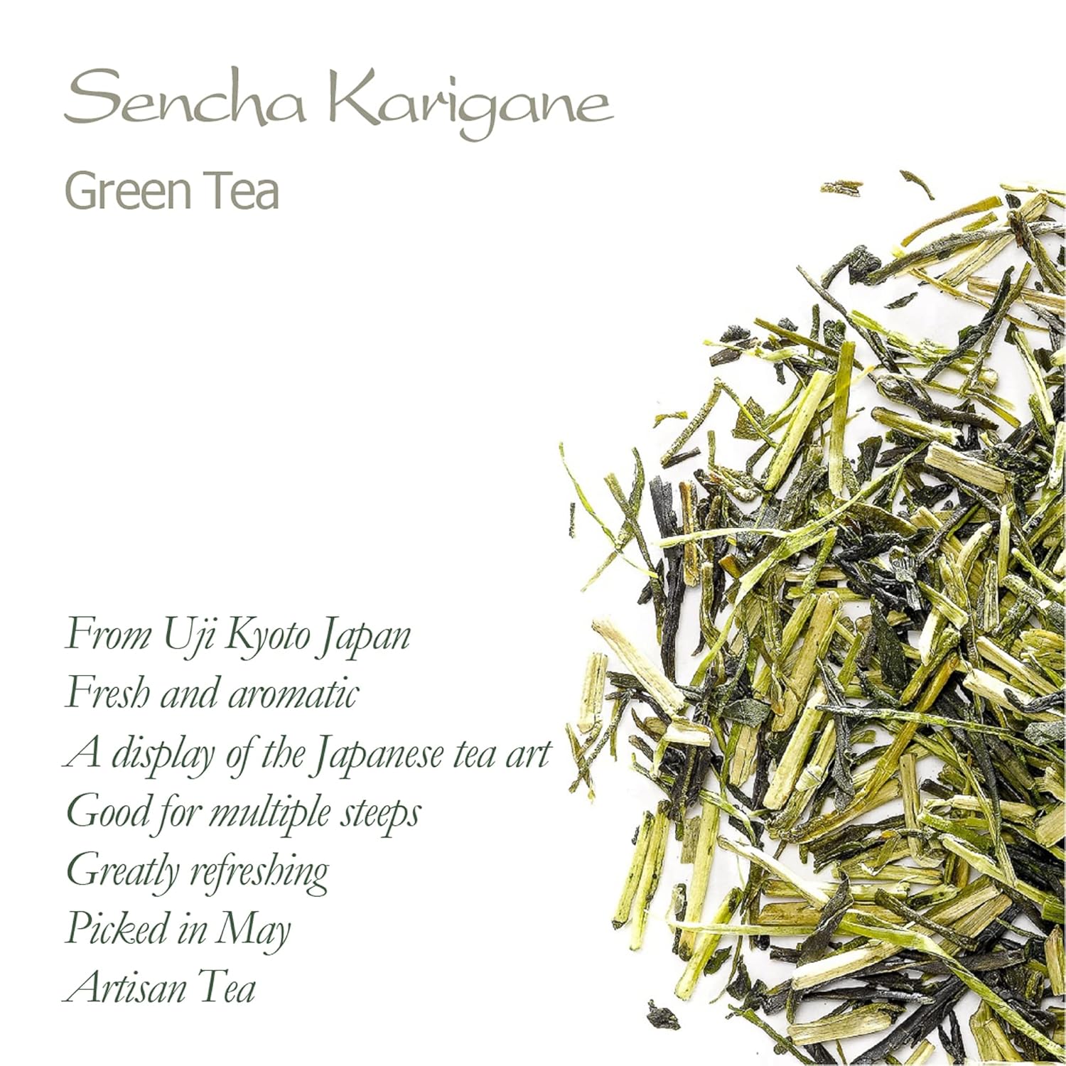 Té verde japonés Kukicha  Té de ramita Karigane de Japón  cuidadosamente mezclado con sencha  grado Karigane  Té Kukicha Sencha Té verde Karigane Té