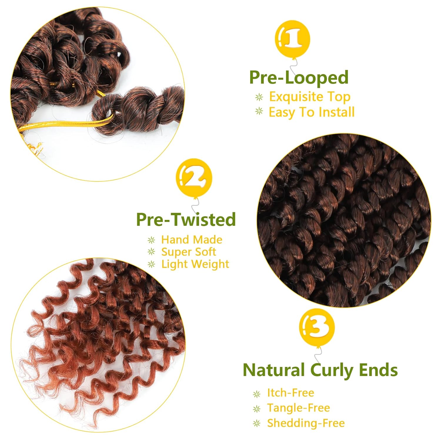 Fulcrum Cabello Passion Twist de 8 pulgadas, 8 paquetes de cabello de ganchillo Passion Twist para mujeres negras, cabello pretrenzado de ganchillo