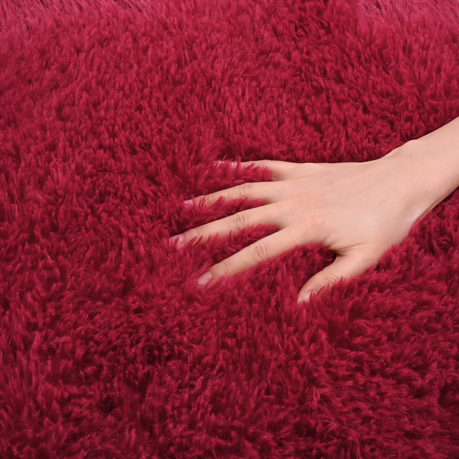DETUM Alfombra grande para sala de estar, 6 x 9 pies, color rojo vino, alfombras de Navidad para dormitorio, habitación principal, comedor,