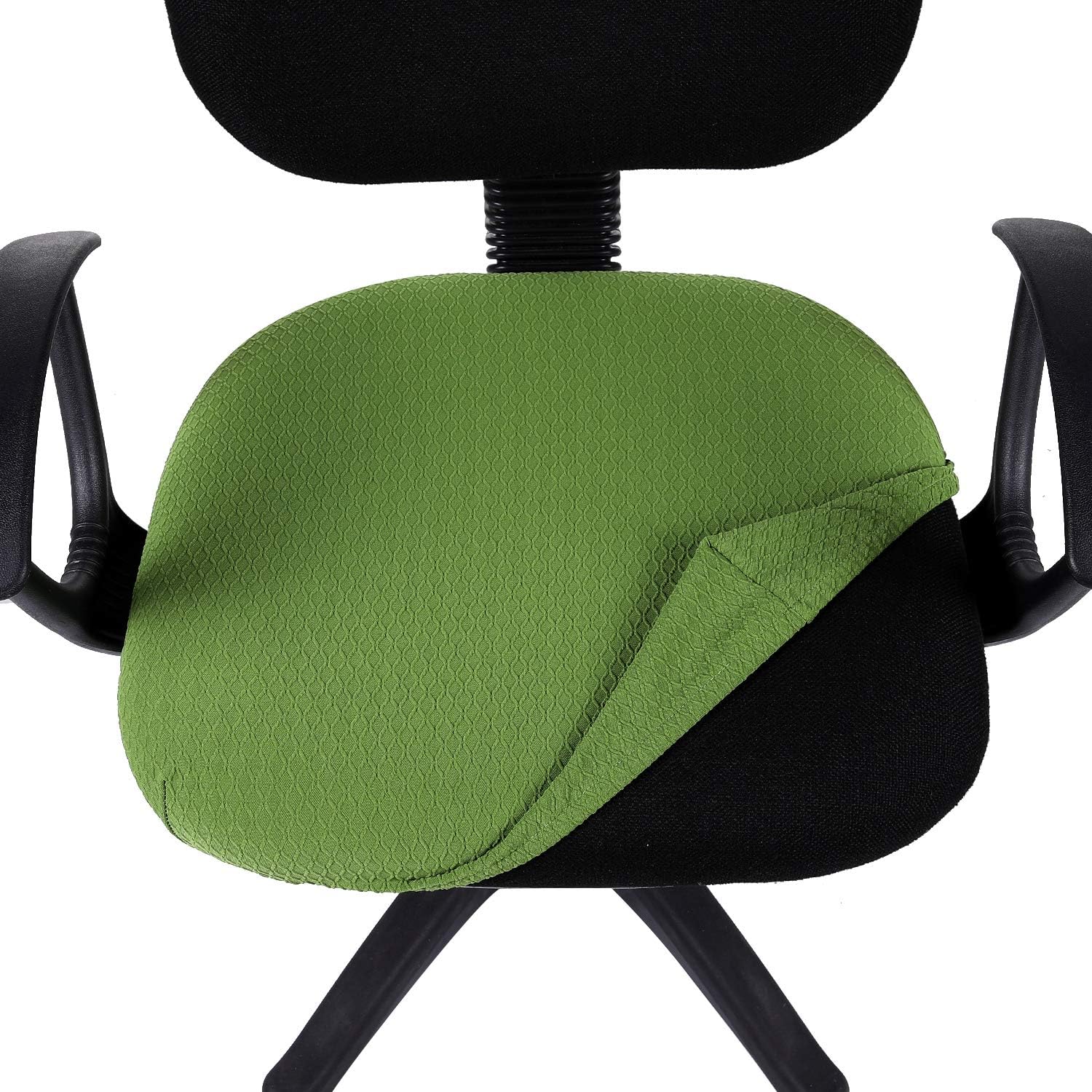 Smiry – Fundas de jacquard con licra elástica, desmontables, lavables y antipolvo para asientos de oficina