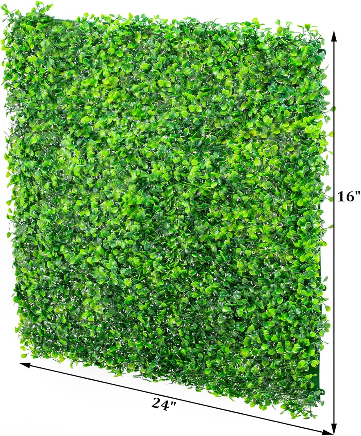 24 piezas de pared de césped artificial de 24 x 16 pulgadas, fondo de pared de césped de alta densidad de 2 pulgadas de altura, paneles de pared de