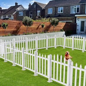 Coarbor Panel de valla de vinilo de 46 x 36 pulgadas, 2 paneles de valla decorativa de jardín para patio, valla de vinilo al aire libre, barrera Coarbor Panel de valla de vinilo de 46 x 36 pulgadas, 2 paneles de valla decorativa de jardín para patio, valla de vinilo al aire libre, barrera