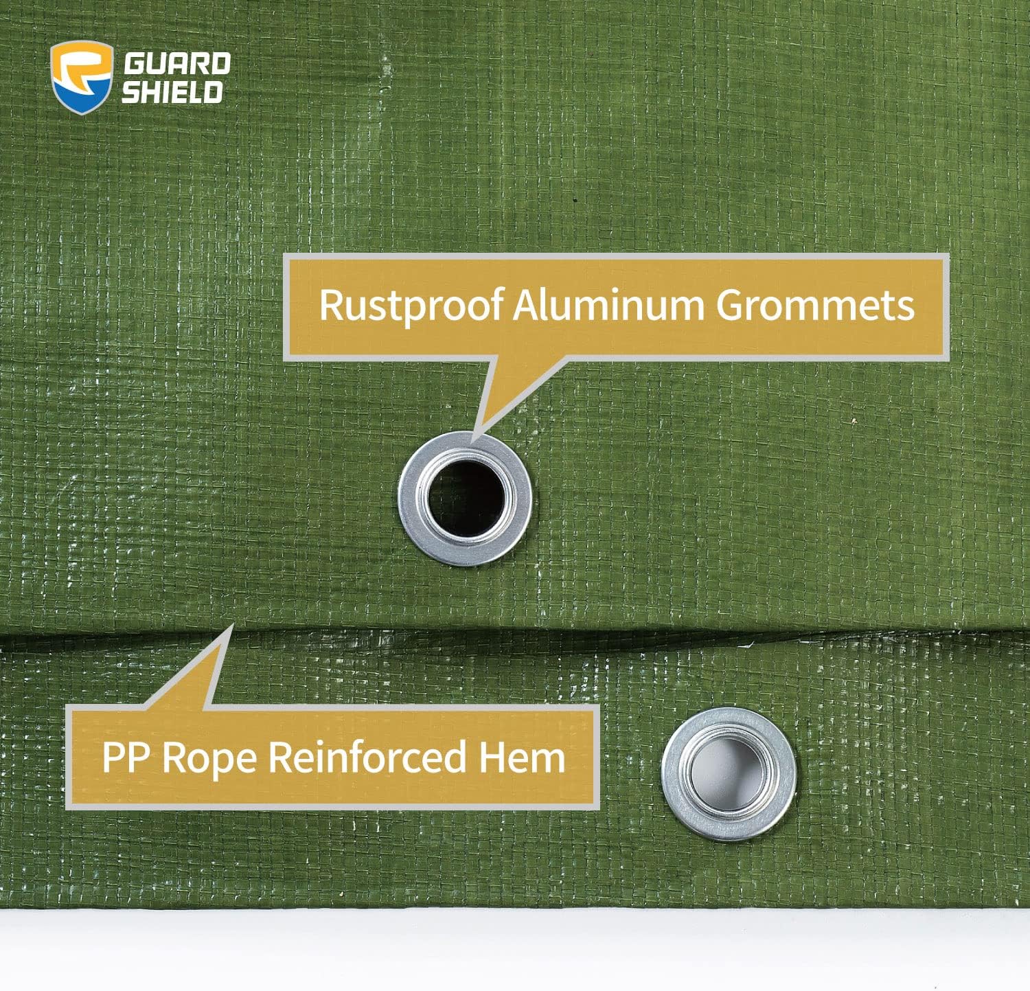 GUARD SHIELD Lona resistente de 20 x 40 pies, cubierta de lona de polietileno impermeable, gruesa, multiusos, de 2564 pulgadas