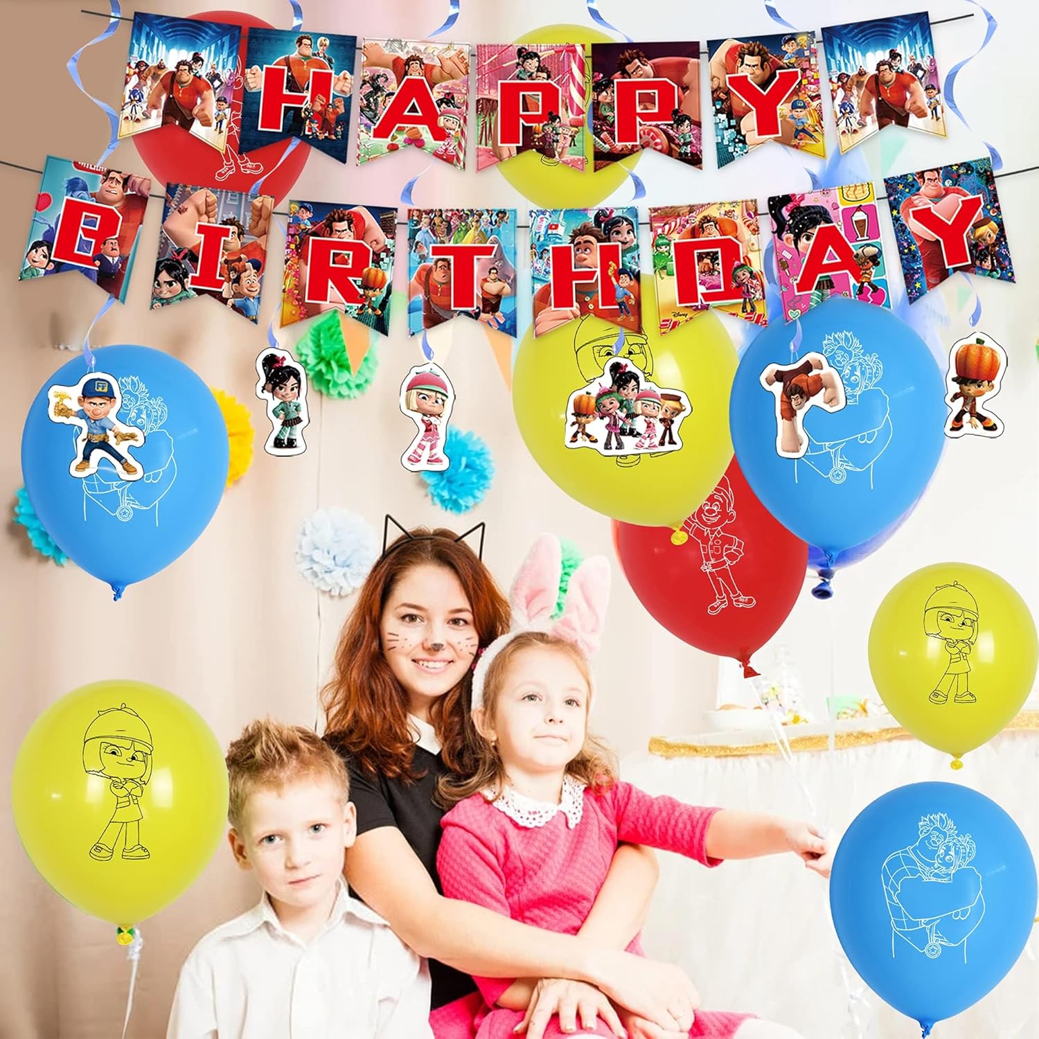 Wreck it Ralph – Suministros de fiesta de cumpleaños, Wreck-It Ralph 2, decoraciones de fiesta de Wreck-It Ralph para niños, recuerdos de fiesta de
