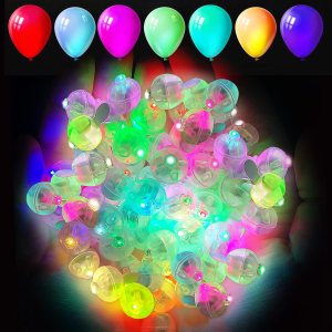 Aogist 50 luces de globo multicolor, mini luz impermeable de largo tiempo de espera, funciona con pilas, lámpara de bola LED redonda para globos de Aogist 50 luces de globo multicolor, mini luz impermeable de largo tiempo de espera, funciona con pilas, lámpara de bola LED redonda para globos de