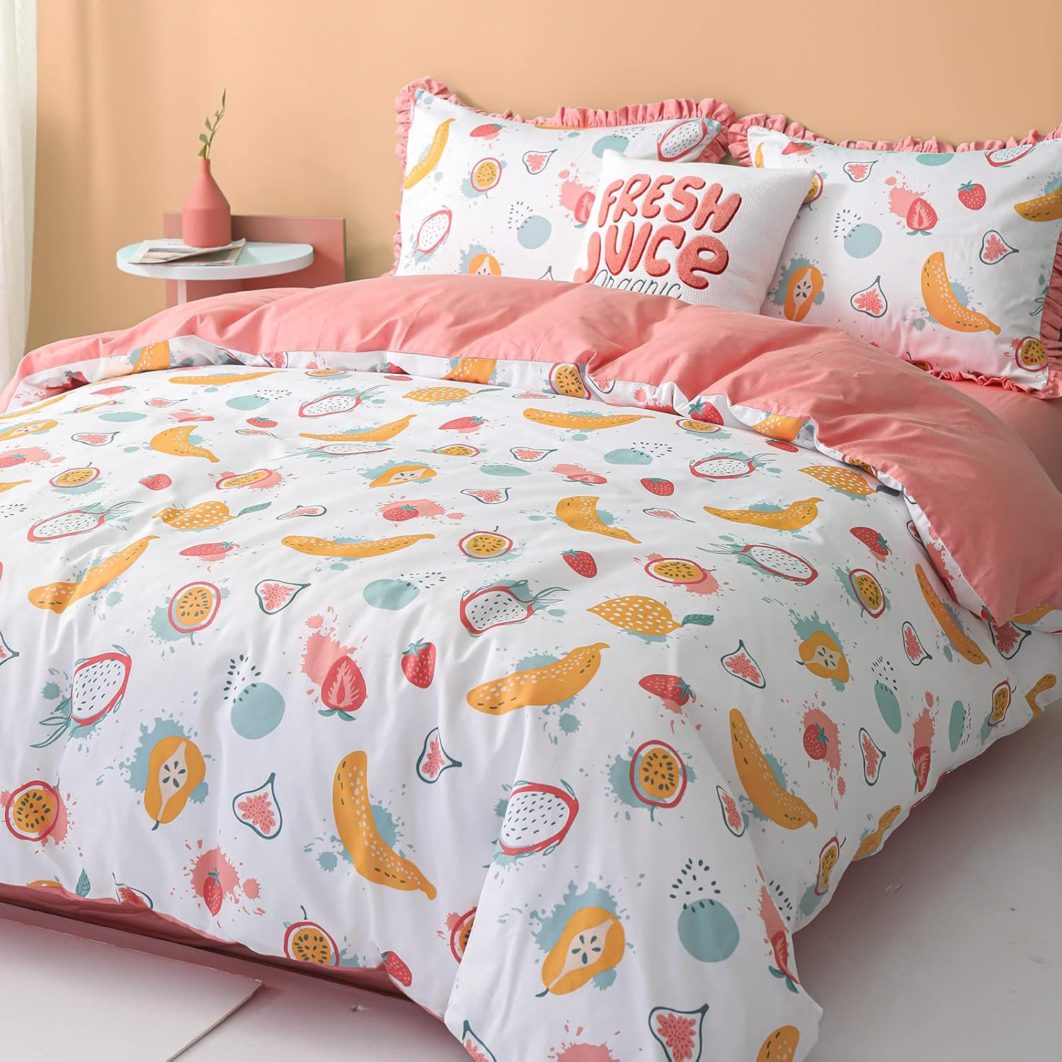 Simple&Opulence Funda de edredón 100% algodón orgánico para niños y adolescentes, funda de edredón suave de 3 piezas con cierre de cremallera, juego