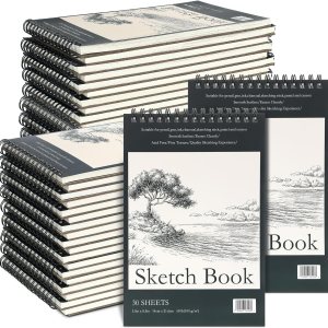 40 blocs de bocetos encuadernados en espiral superior de 5.5 x 8.5 pulgadas, 30 hojas cada una (68 libras100 gsm), bloc de dibujo para dibujar 40 blocs de bocetos encuadernados en espiral superior de 5.5 x 8.5 pulgadas, 30 hojas cada una (68 libras100 gsm), bloc de dibujo para dibujar