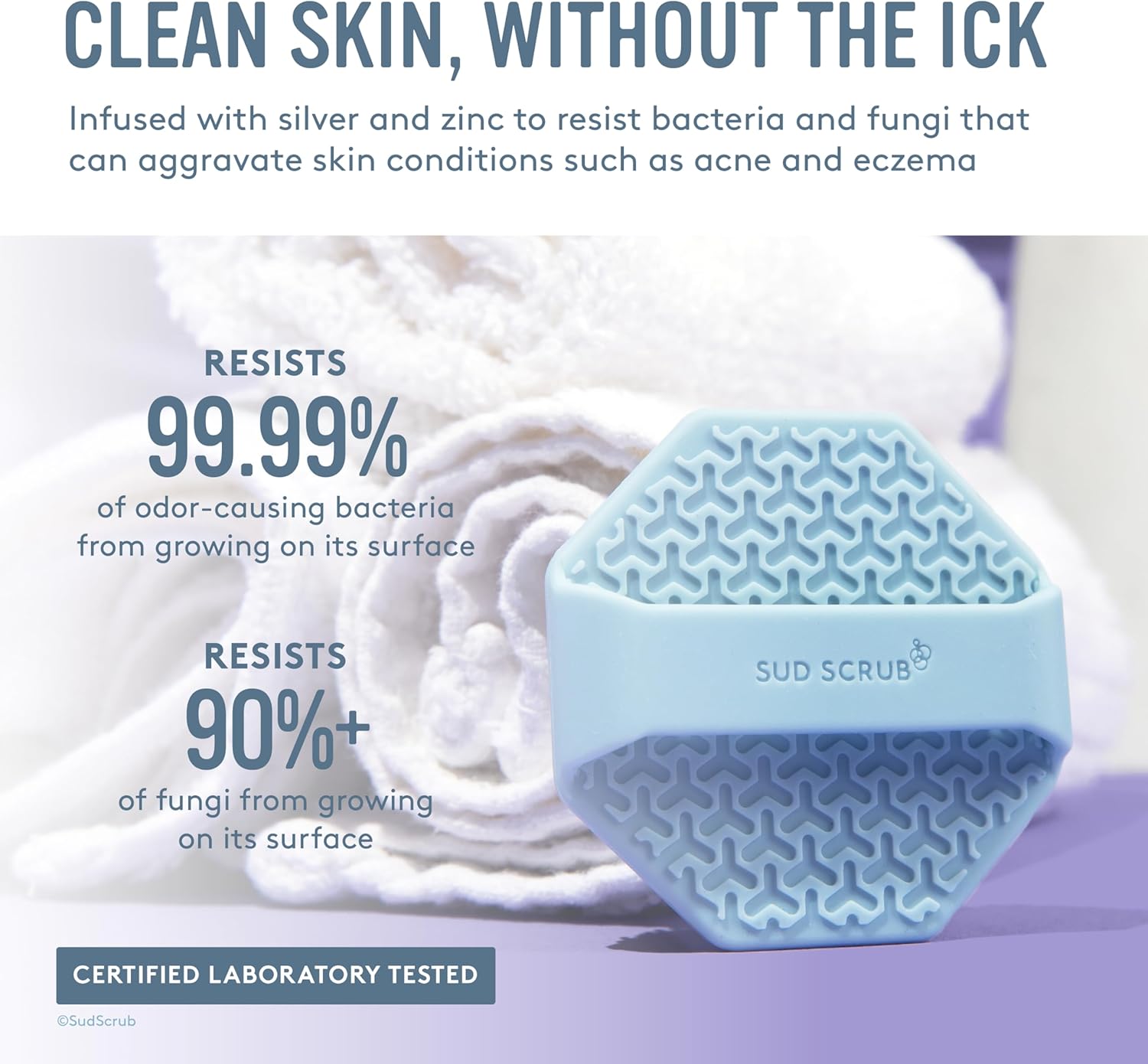 Sud Scrub Exfoliante facial de silicona antimicrobiana, 1 paquete, exfoliante facial suave para pieles sensibles, cepillo de limpieza facial