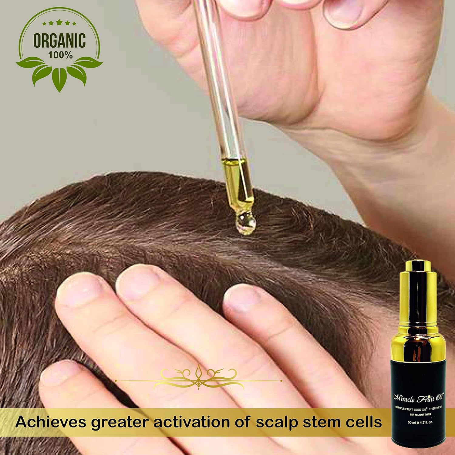 Tratamiento para el cabello y el cuero cabelludo, aceite de semillas Miracle Fruit (1.7 onzas), clínicamente probado para reparar el cabello y el