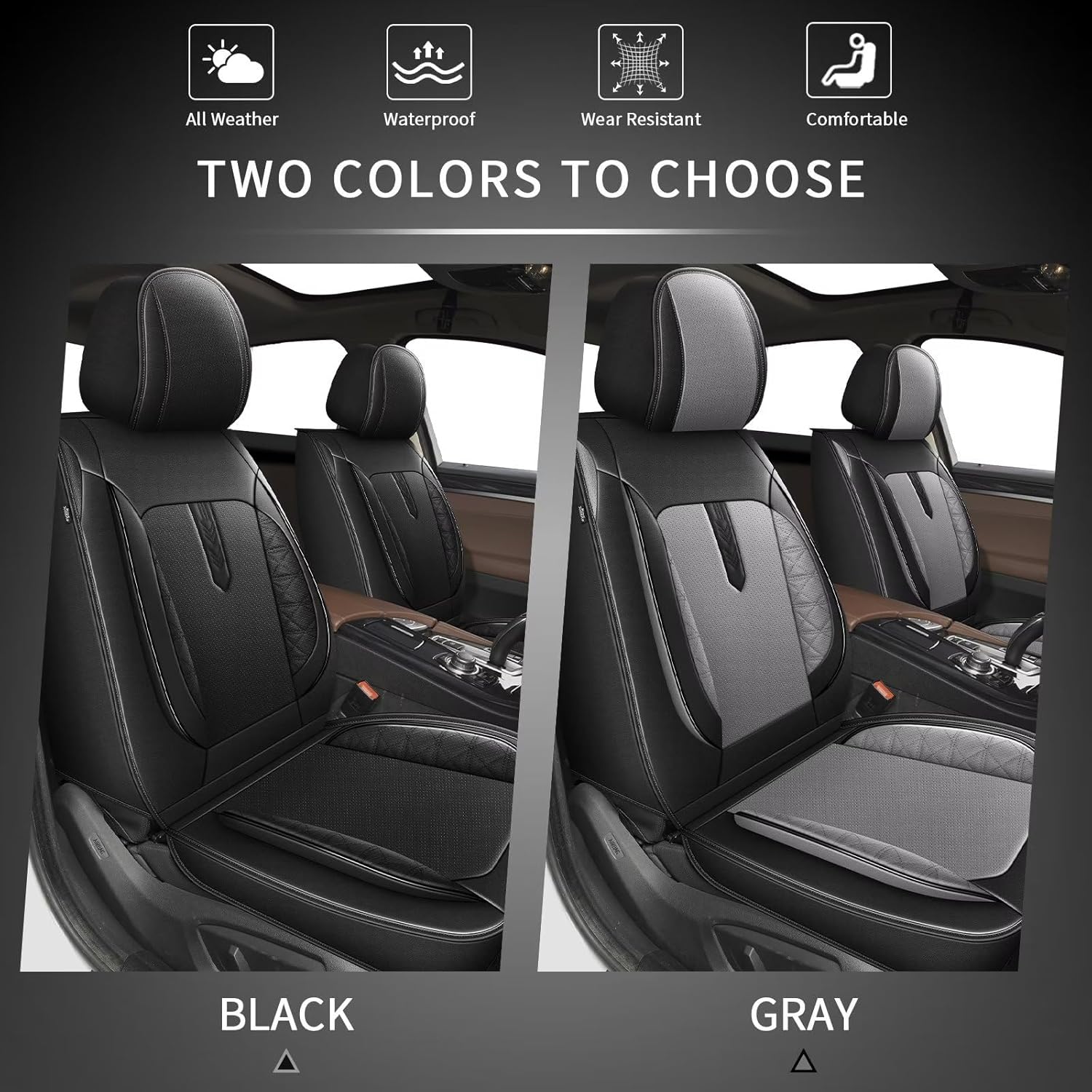 AOMSAZTO Fundas de asiento de automóvil para Mazda CX-5 2013-2024, juego completo de fundas de asiento de automóvil de cuero, protector de asiento