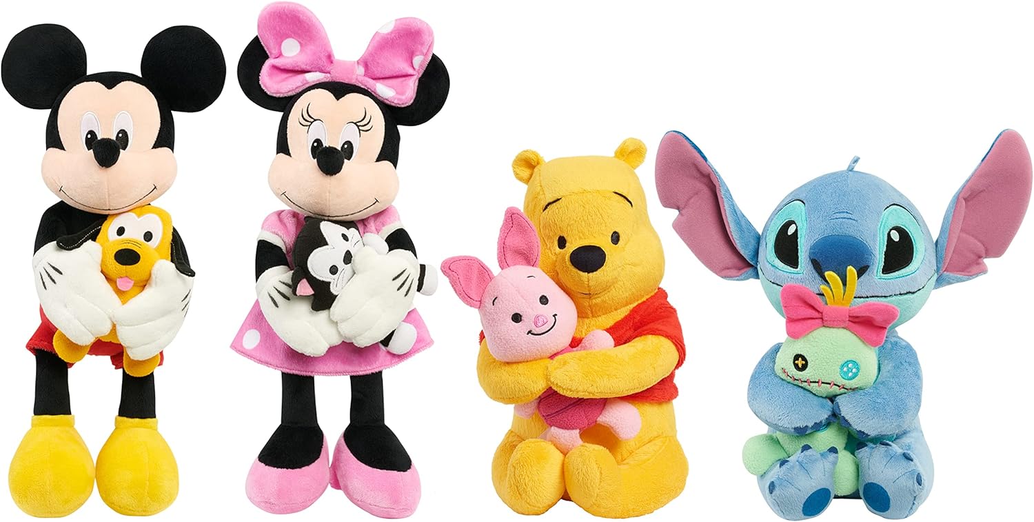 Disney Classics Lil Friends Mickey Mouse y Pluto – Animal de peluche grande de 11.5 pulgadas, juguetes para niños a partir de 2 años Just Play