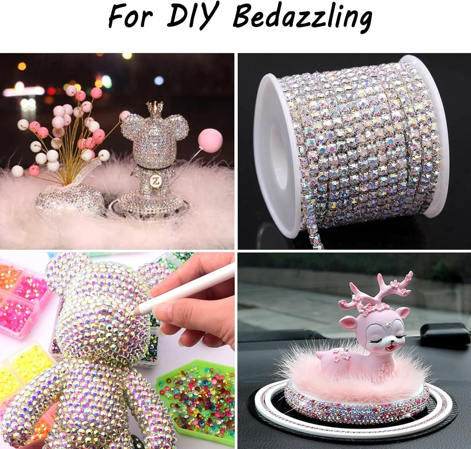 25000 diamantes de imitación coloridos de resina AB, diamantes de imitación coloridos de 0.118 pulgadas, 0.117 pulgadas, con parte trasera plana, no