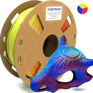 Filamento de impresora PLA 3D de coextrusión tricolor de seda rojo-amarillo-azul de 0.069 pulgadas, 2.2 libras, se adapta a la mayoría de impresoras Filamento de impresora PLA 3D de coextrusión tricolor de seda rojo-amarillo-azul de 0.069 pulgadas, 2.2 libras, se adapta a la mayoría de impresoras