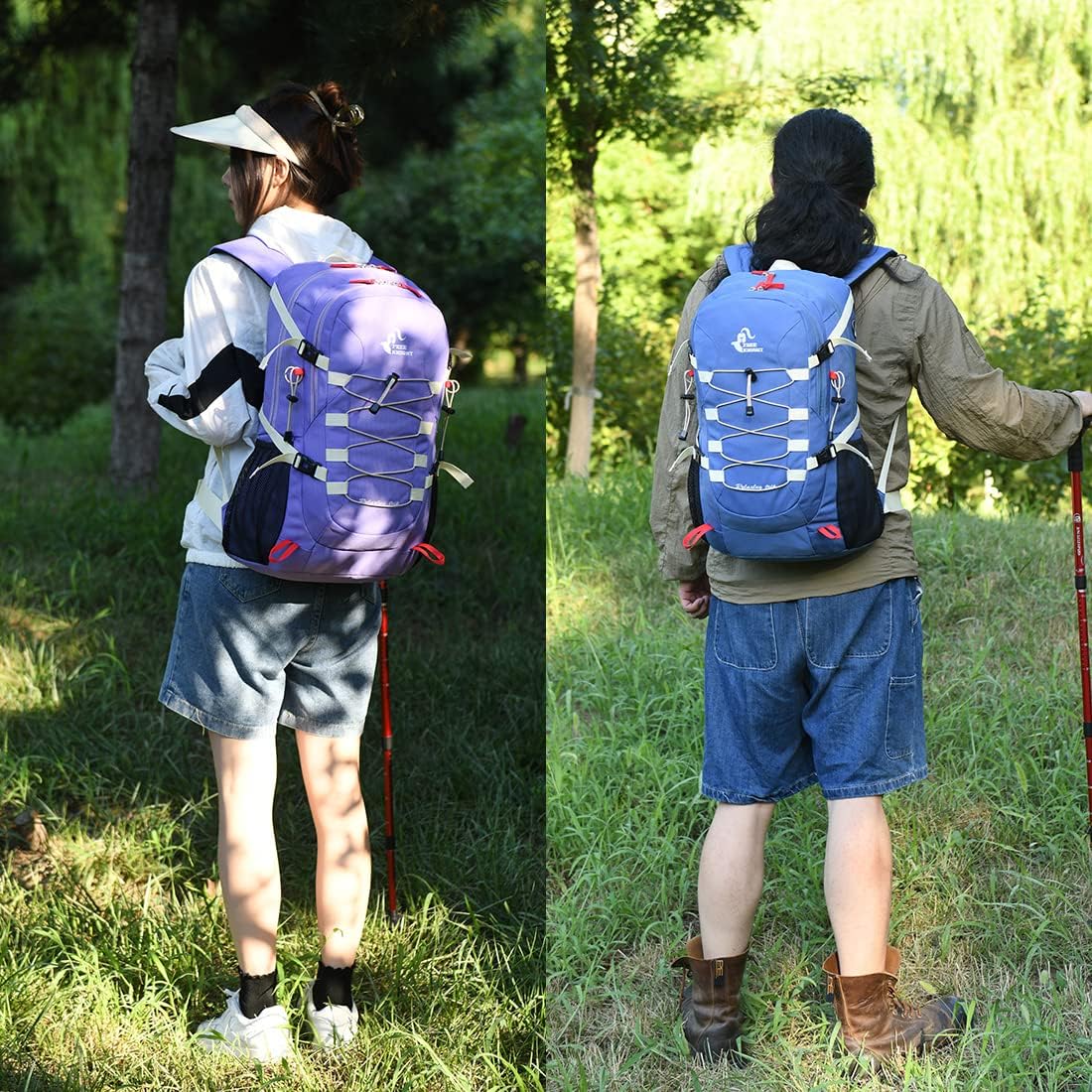 Bseash Mochila de senderismo impermeable de 40L con cubierta de lluvia, bolsa de viaje deportiva al aire libre Daypack para acampar, escalada,